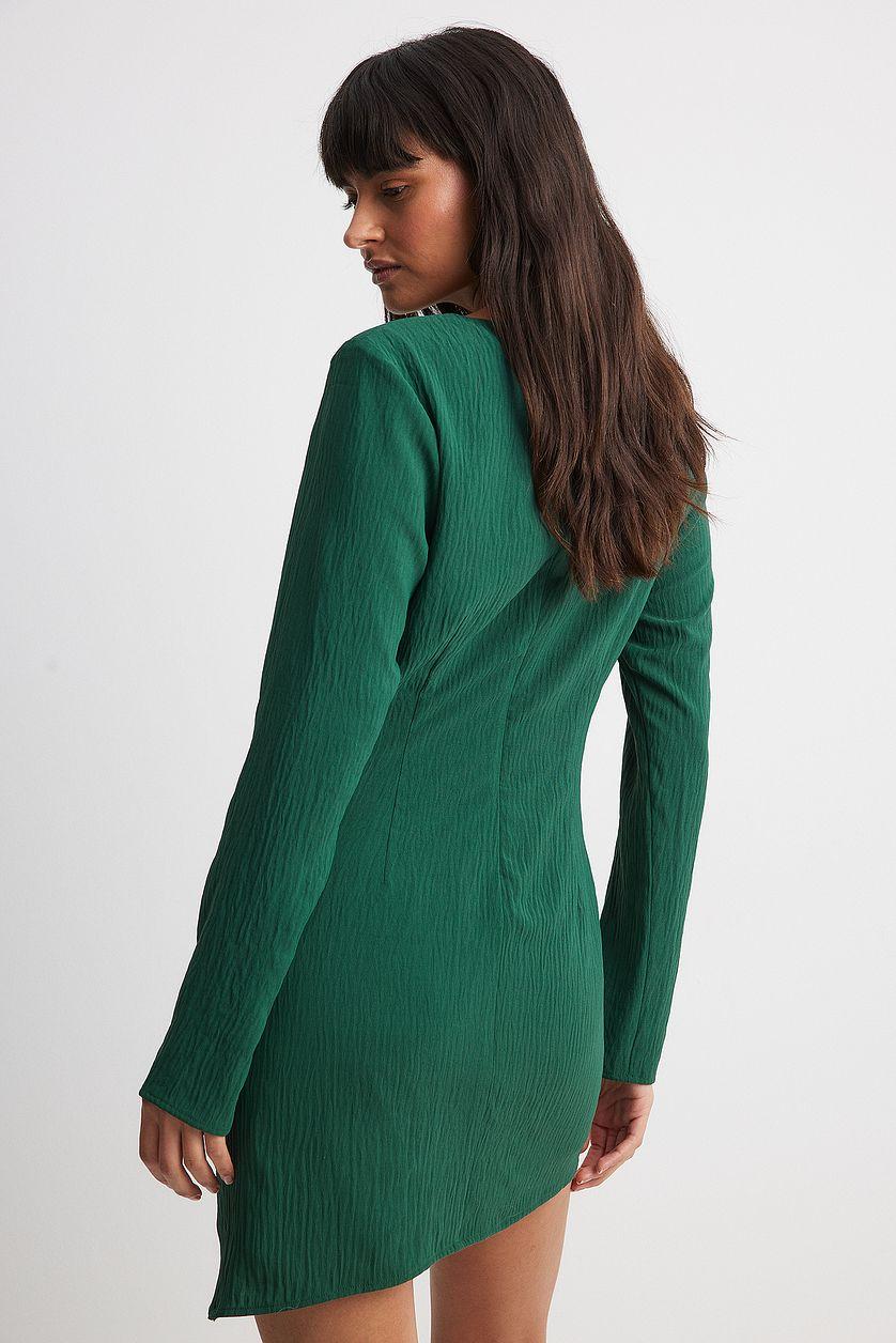 Marked Waist Gathered Mini Dress Product Image