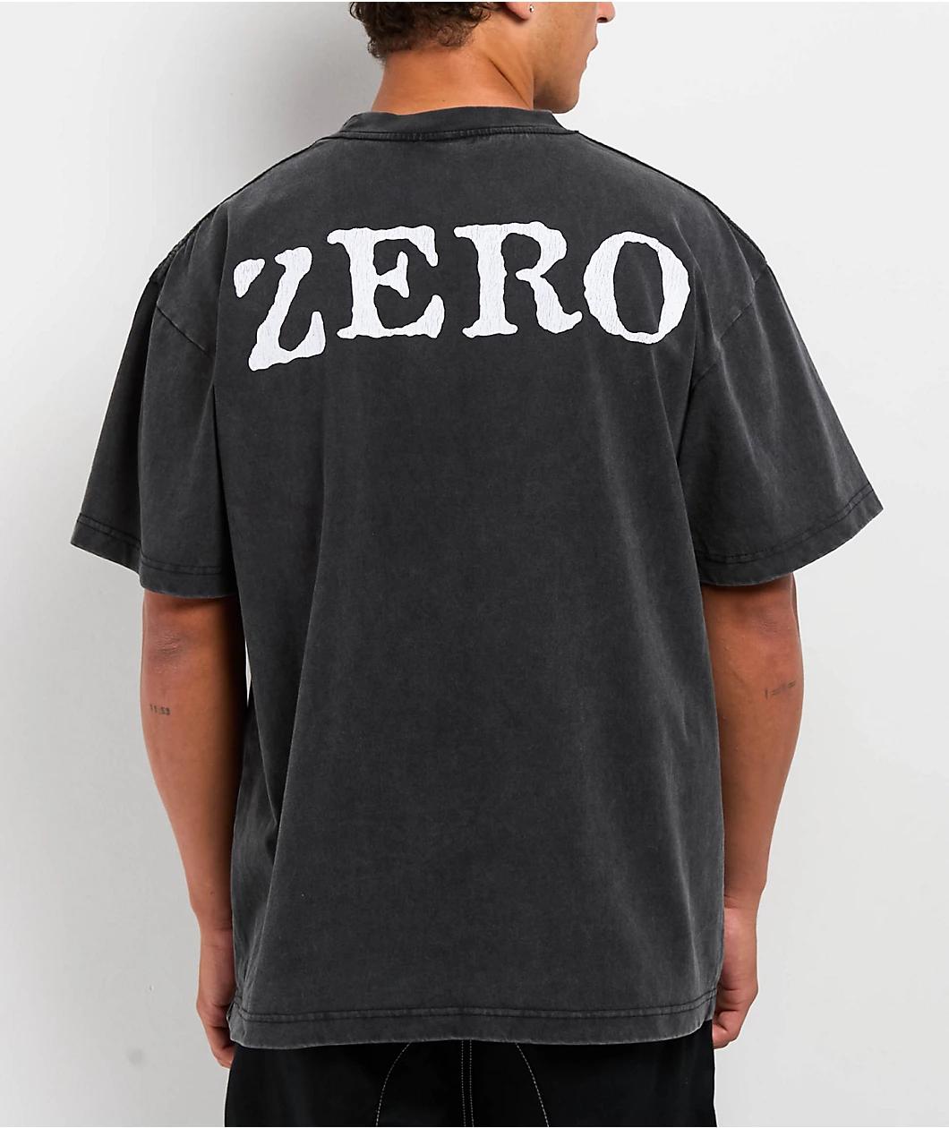 Zero Big Skull Black Wash T-Shirt Product Image