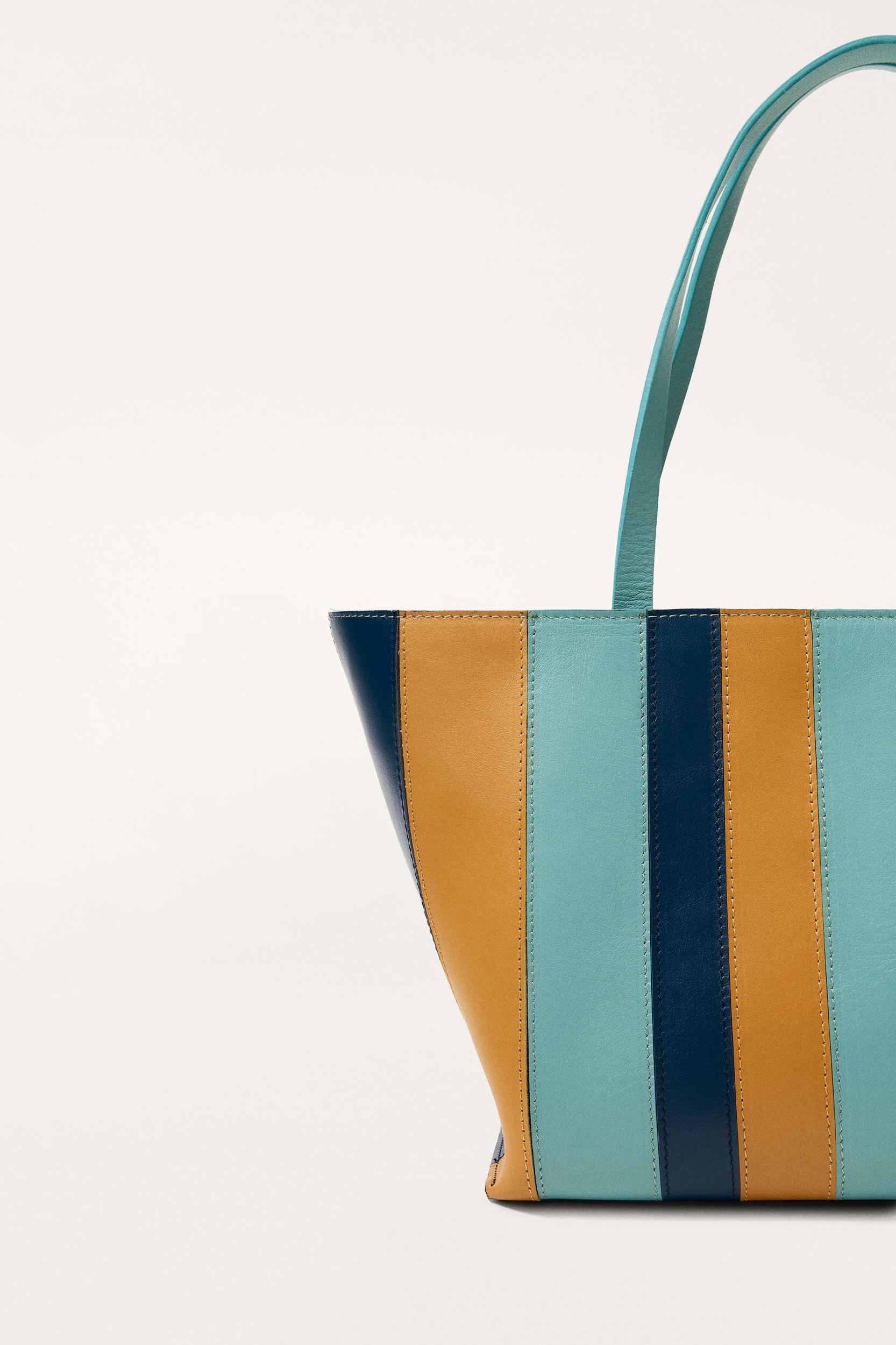 LIMITED EDITION STRIPED LEATHER SHOPPER Product Image