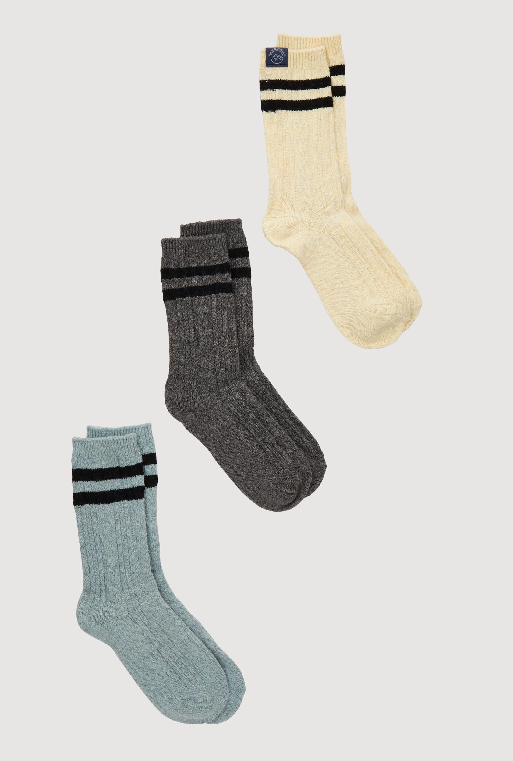 Varsity Striped Boot Socks 3 Pack Size 4-10 Female Product Image