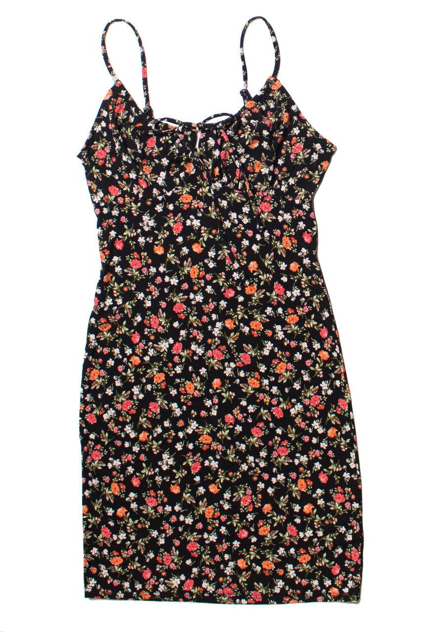 Black Floral Milkmaid Cami Mini Dress Product Image