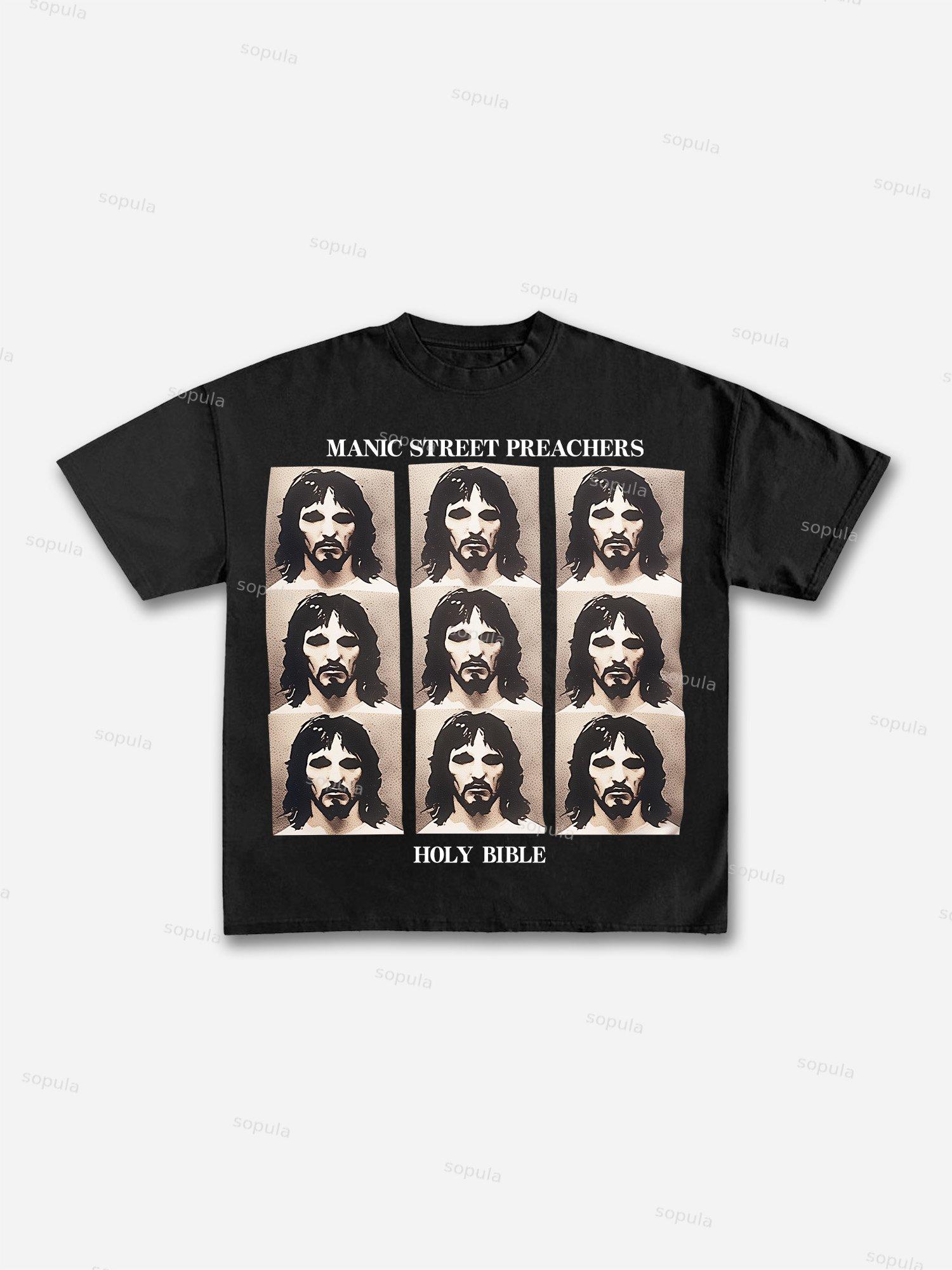 God's Guide Vintage Madonna Graphic Cotton T-shirt Product Image