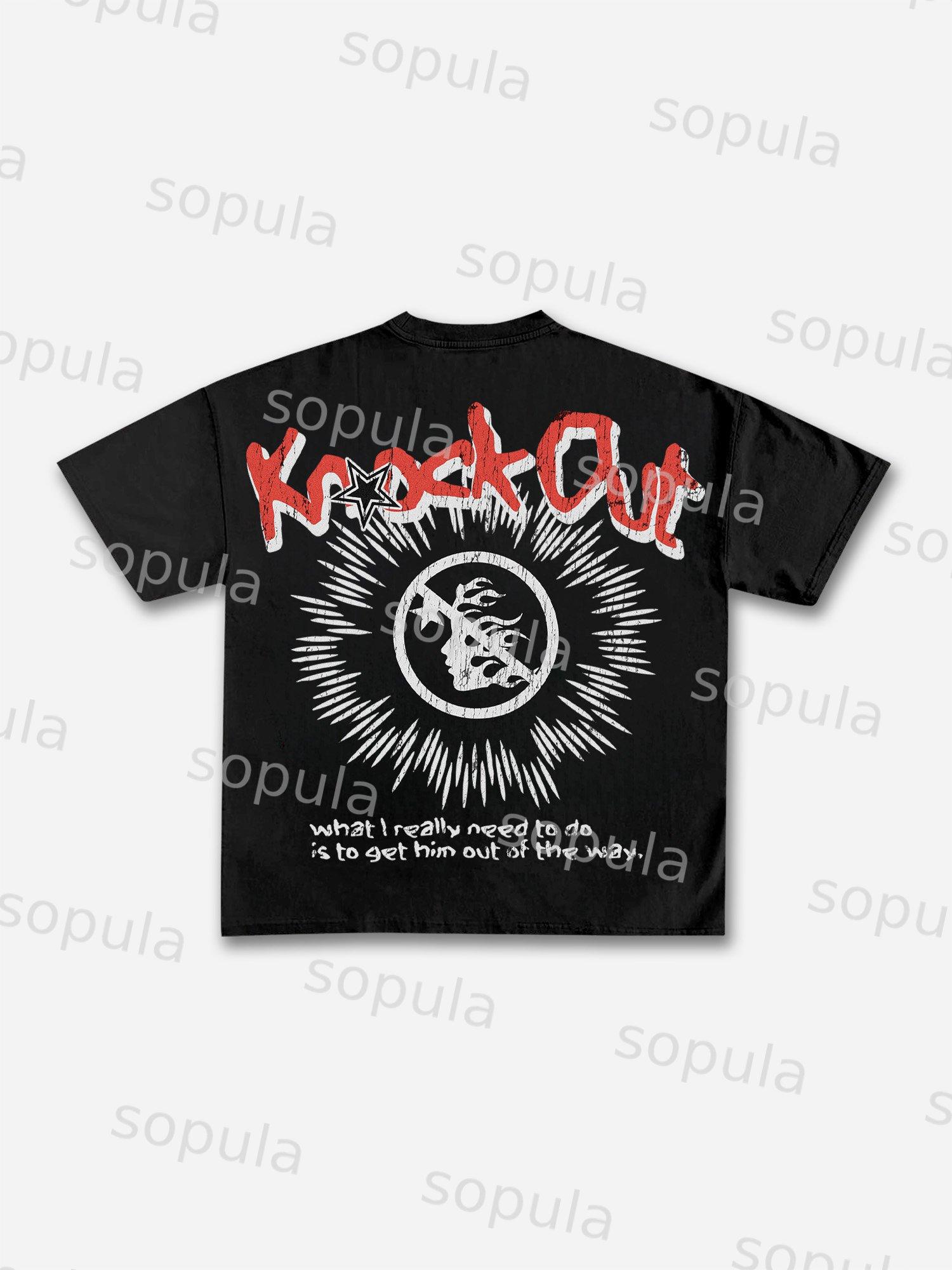 Sopula Knock Out Vintage Graphic Cotton T-Shirt Product Image