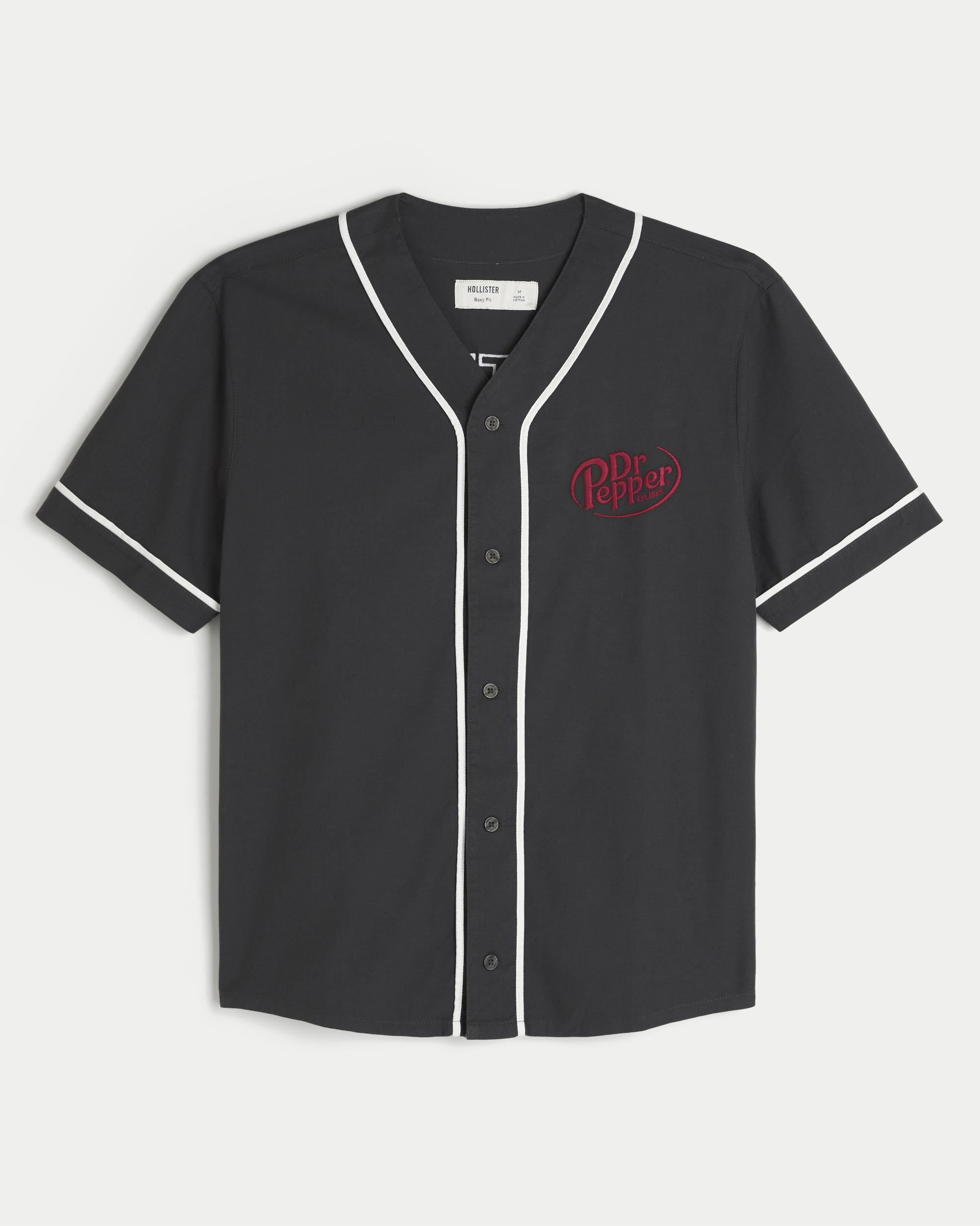Boxy Dr Pepper Graphic Baseball Jersey Product Image