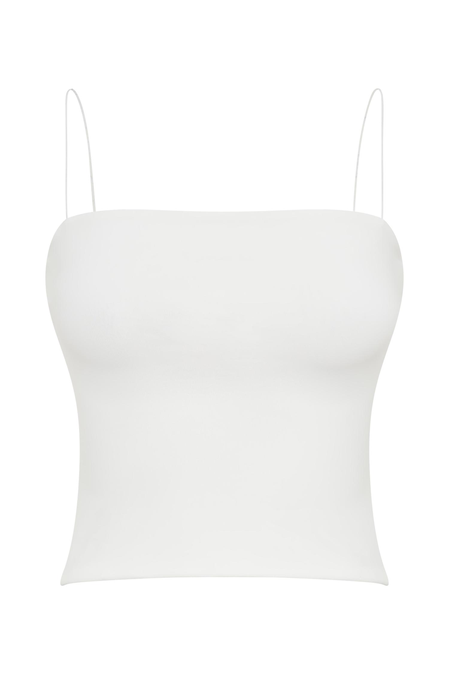 Arya Longline Spaghetti Strap Top - White Product Image