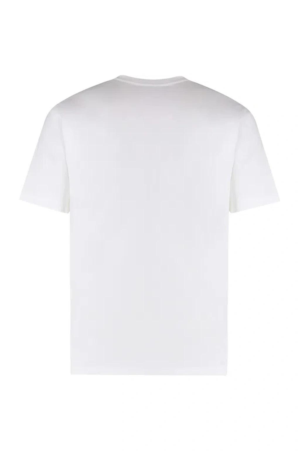 VALENTINO Cotton Crew Neck T-shirt With Graphic Print In White Product Image