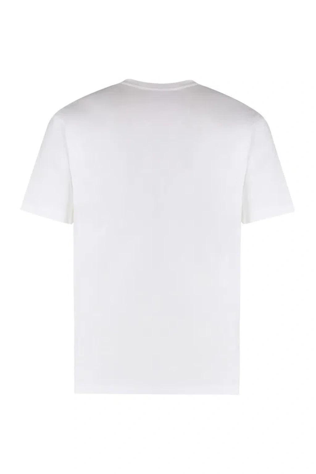 VALENTINO Cotton Crew Neck T-shirt With Graphic Print In White Product Image