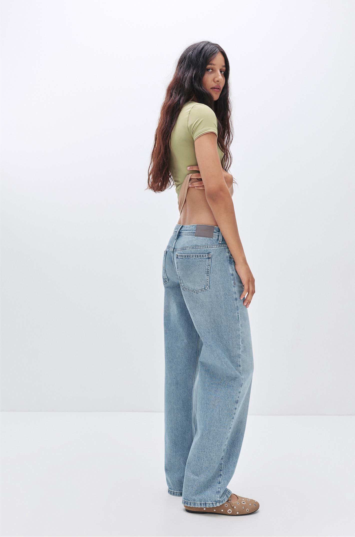 Low-waist straight-leg jeans Product Image