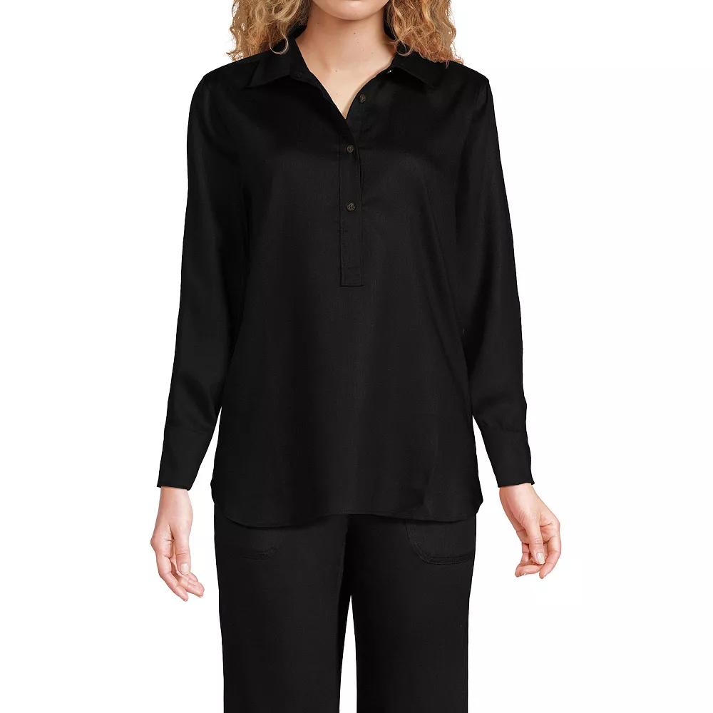 Women's Lands' End Button Front Popover Shirt,  Product Image