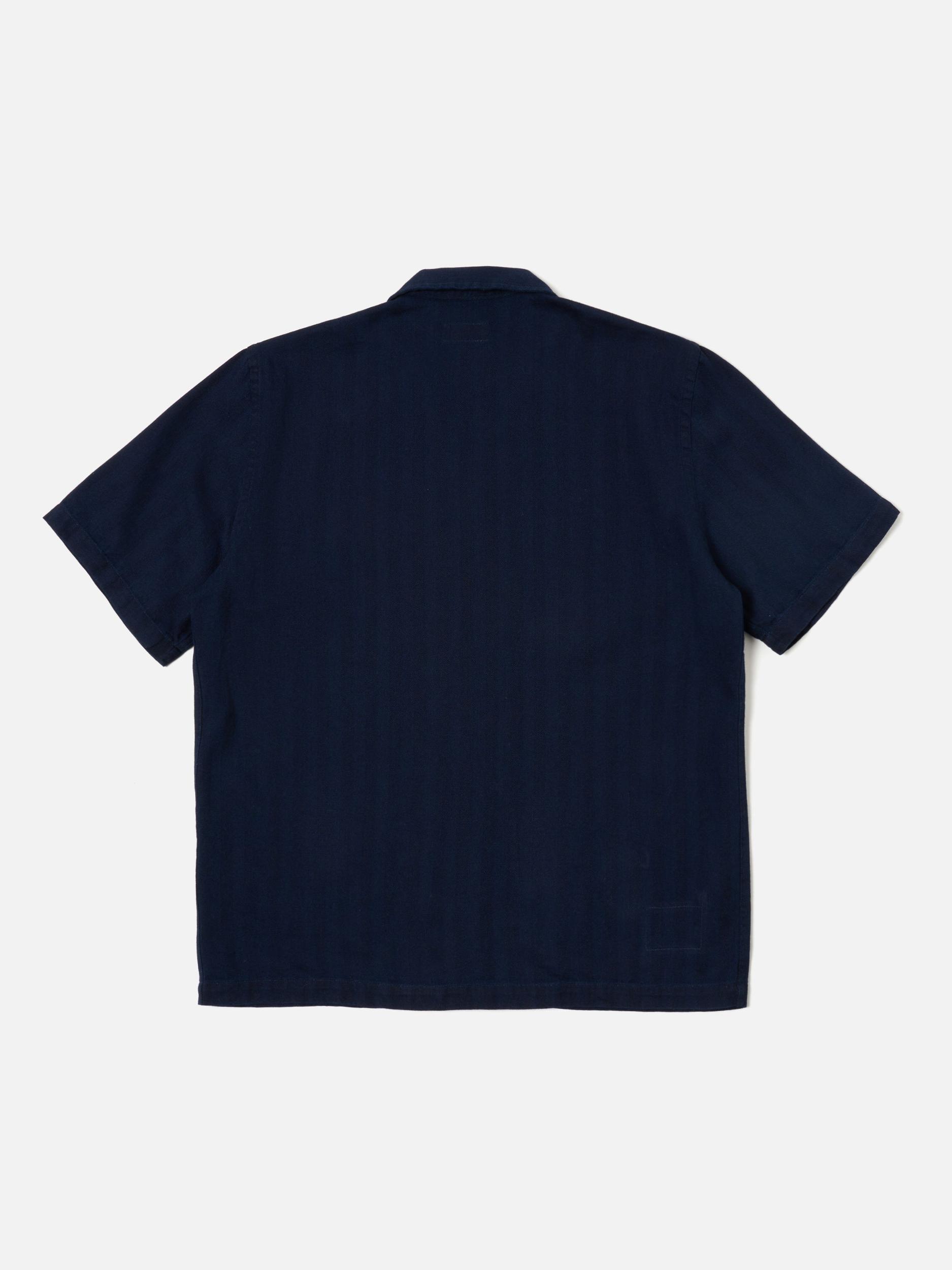 Indigo Herringbone Denim Road Shirt Product Image