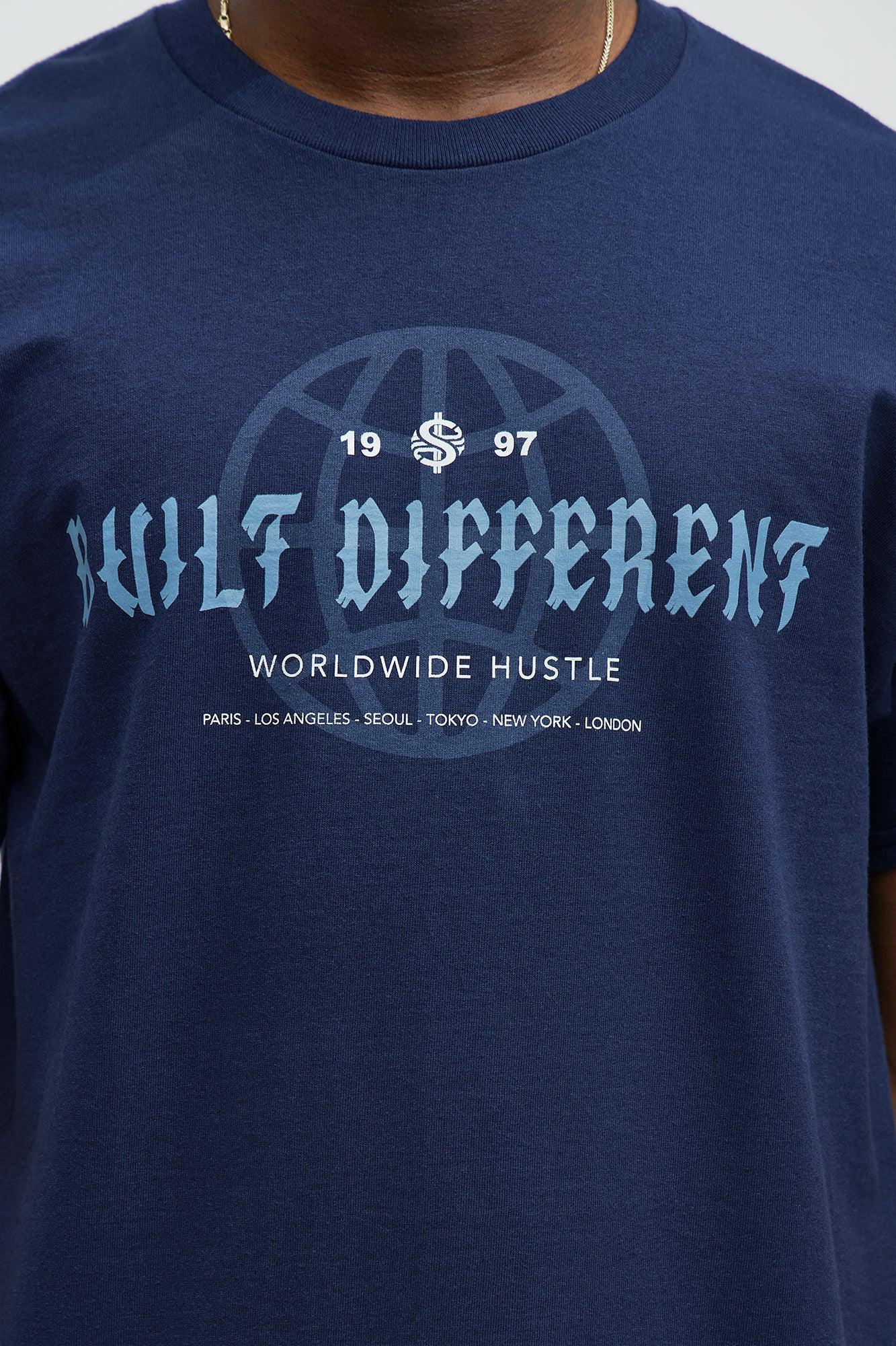Built Different Worldwide Short Sleeve Tee - Navy Product Image