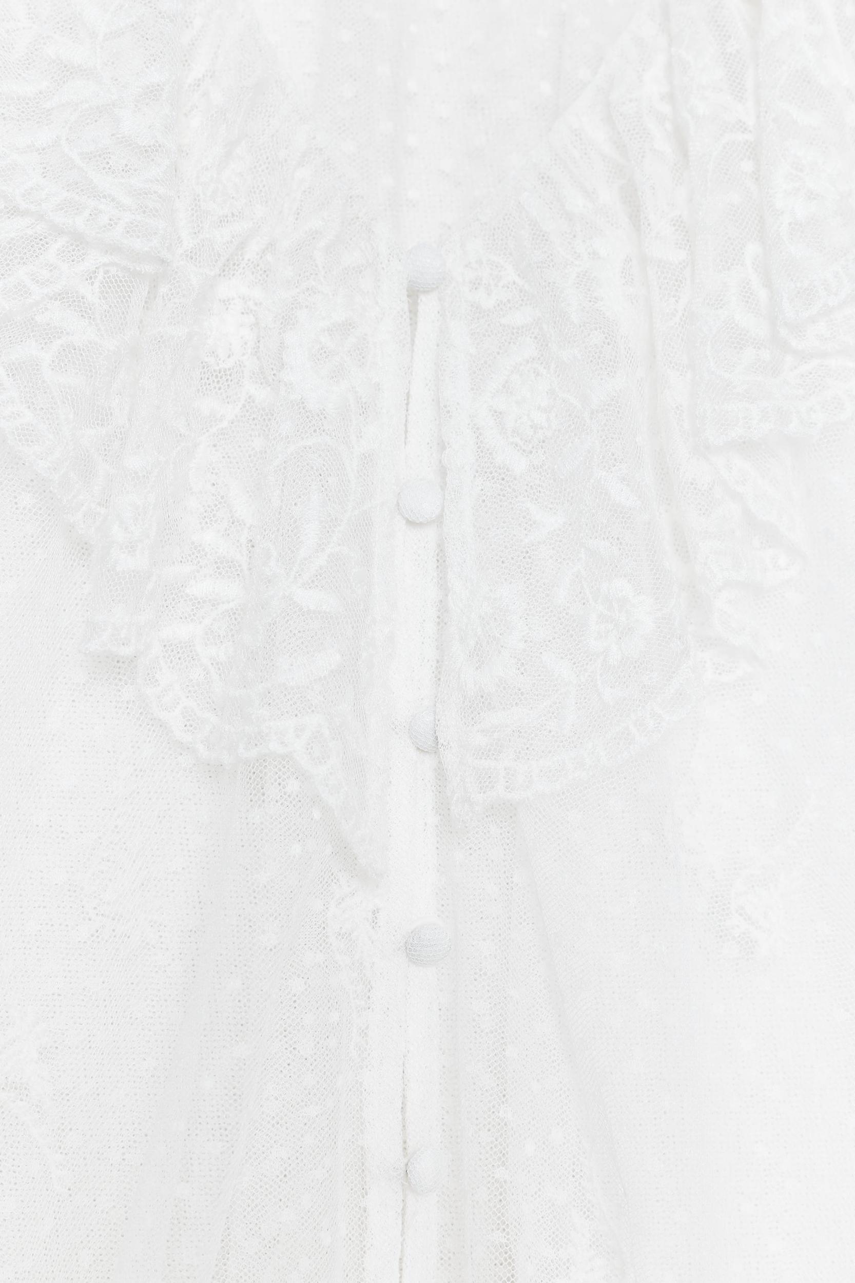 SEMI-SHEER ROMANTIC BLOUSE Product Image