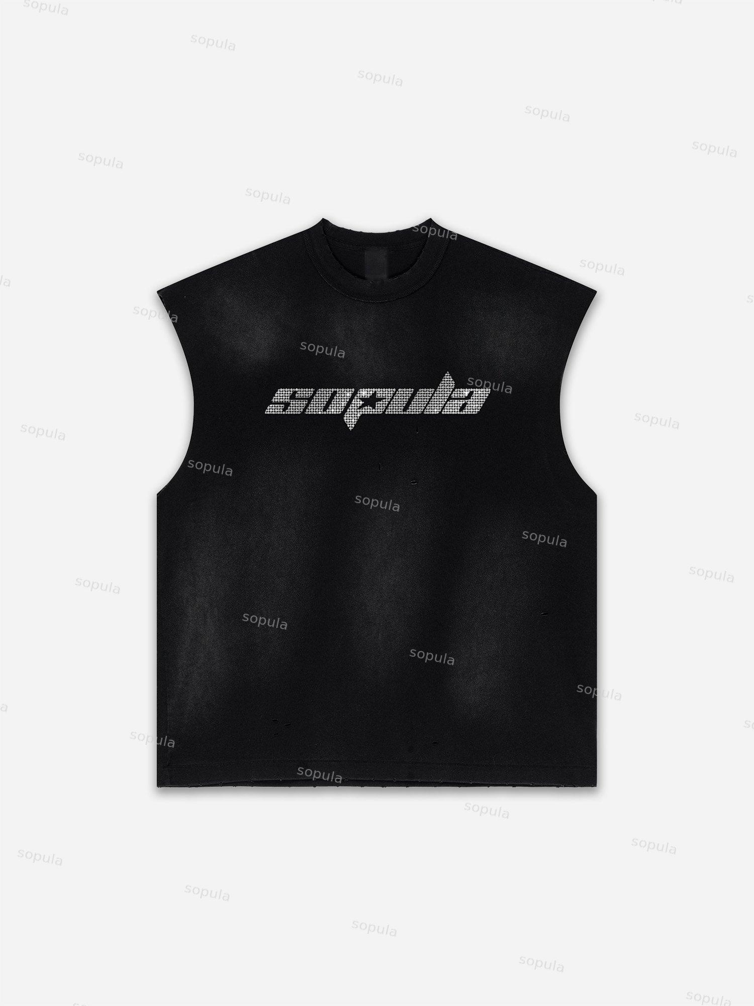 Fly By Choice Print Distressed Tank Top Product Image