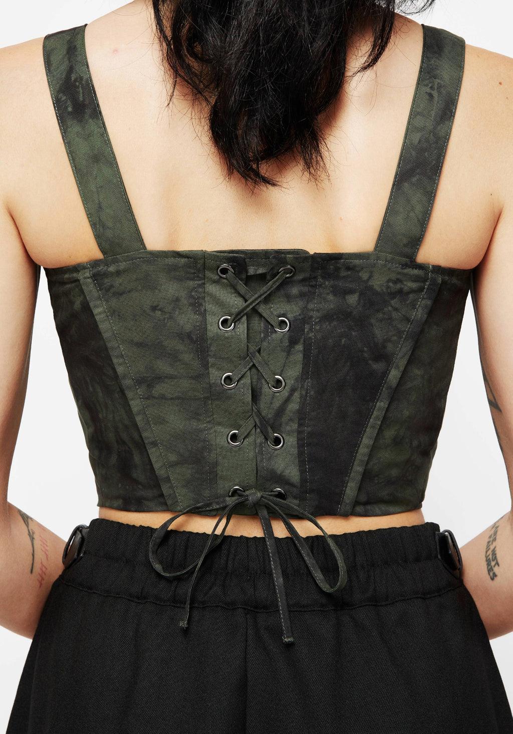 Alessandra Tie Dye Print Corset Top Product Image