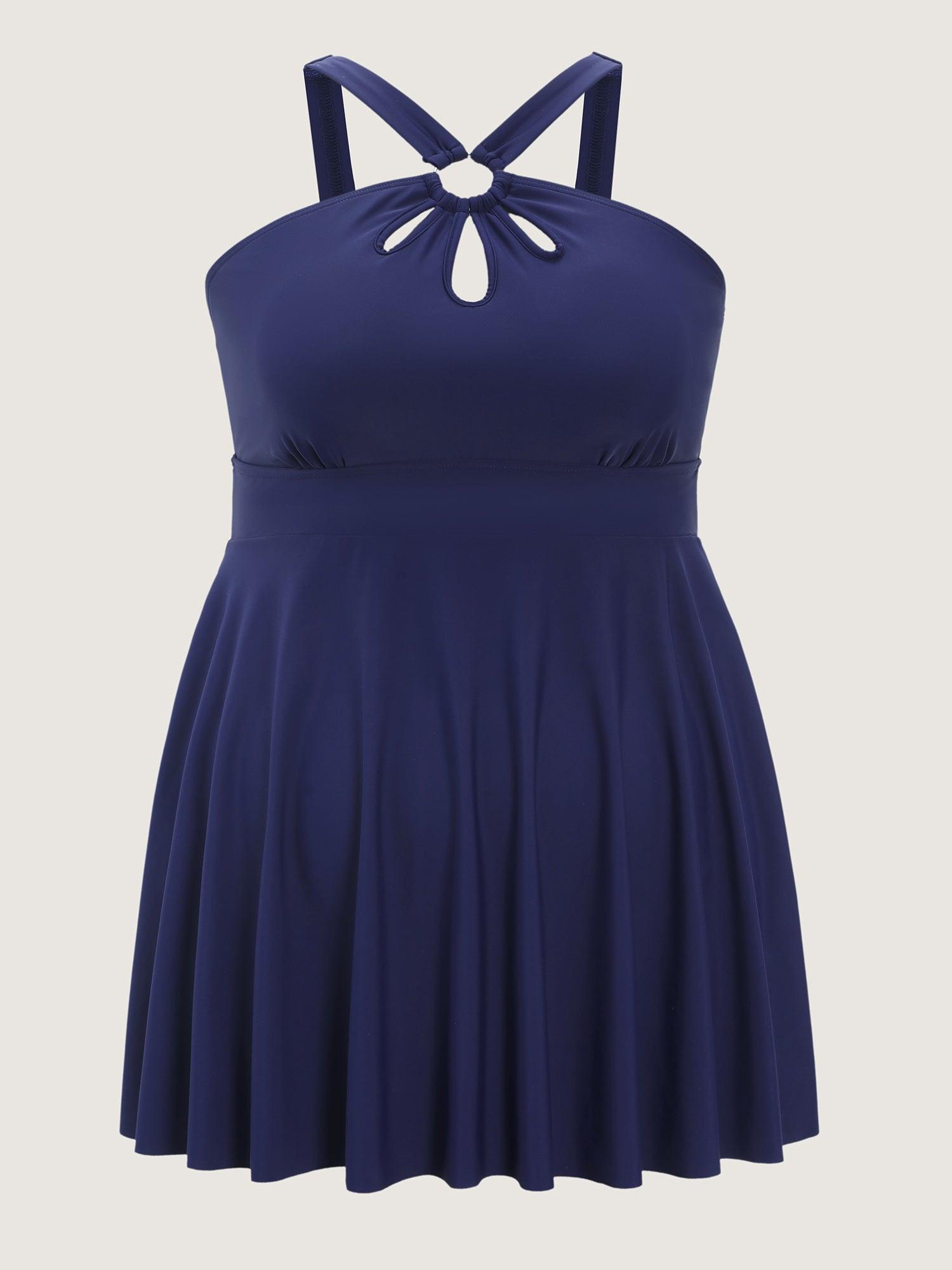 Keyhole Neckline Flowy Swim Dress Female Product Image