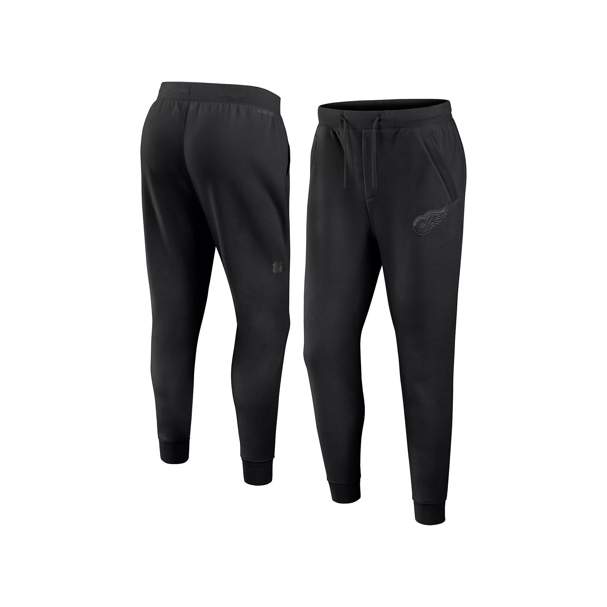 Men's Fanatics Black Vegas Golden Knights Authentic Pro Road Fleece Sweatpants,  Product Image