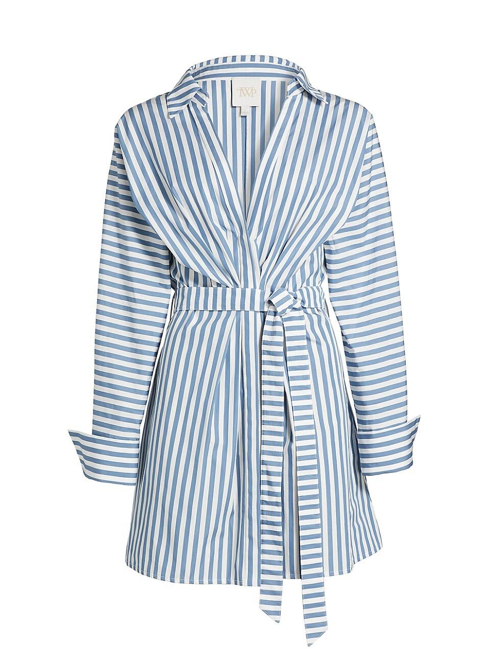 Womens Brooke Striped Cotton Belted Shirtdress Product Image