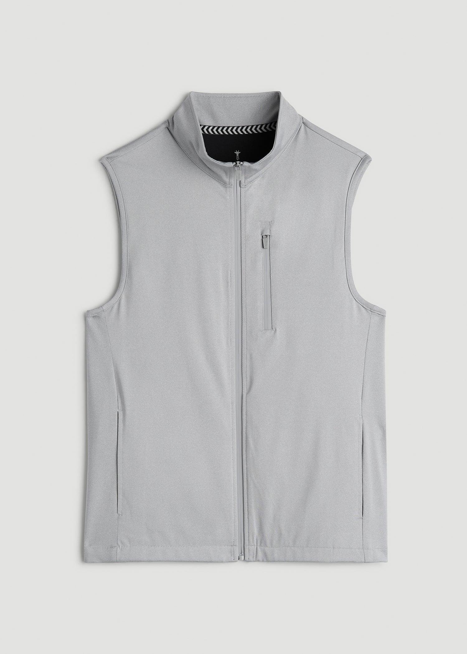 Performance Vest for Tall Men in Light Grey Mix Male Product Image