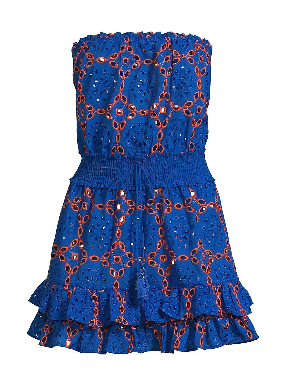 Womens Verity Strapless Eyelet Minidress Product Image