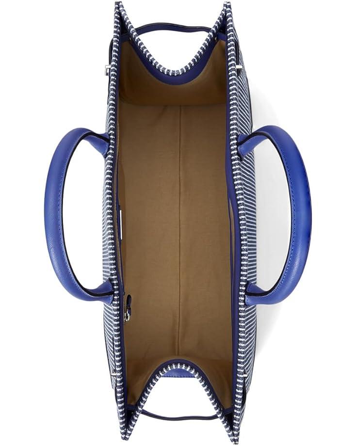 Striped Canvas Small Farrah Satchel Product Image