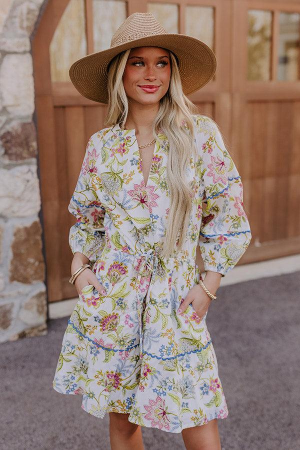 French Garden Floral Mini Dress Product Image