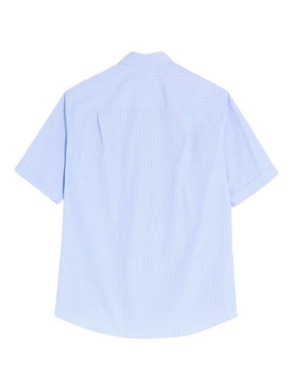 striped-pattern embroidered-logo shirt Product Image