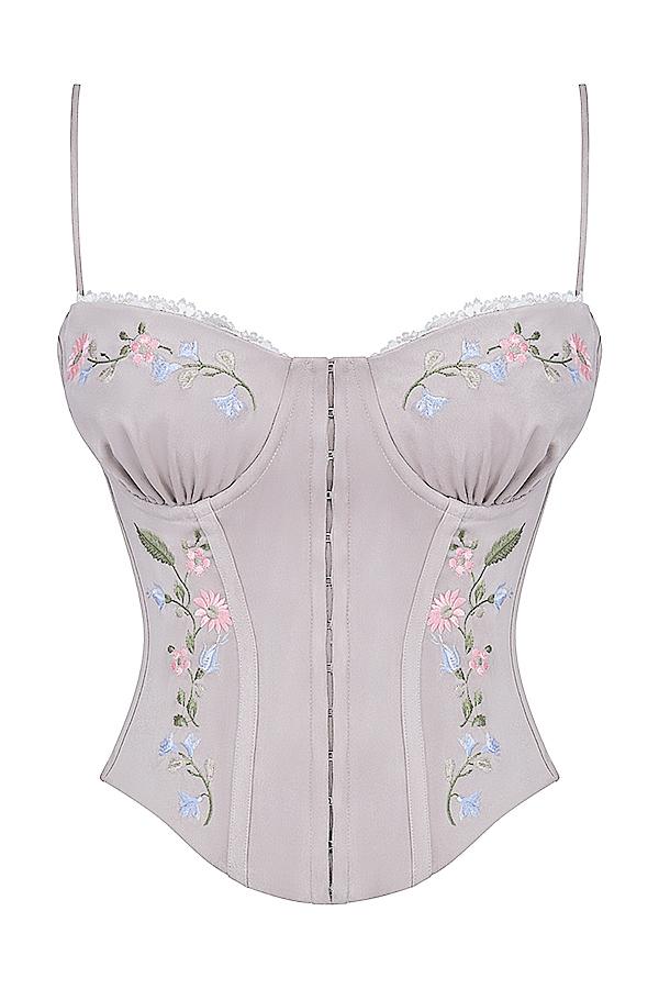 Petunia  light lavender embroidered corset - sale Product Image
