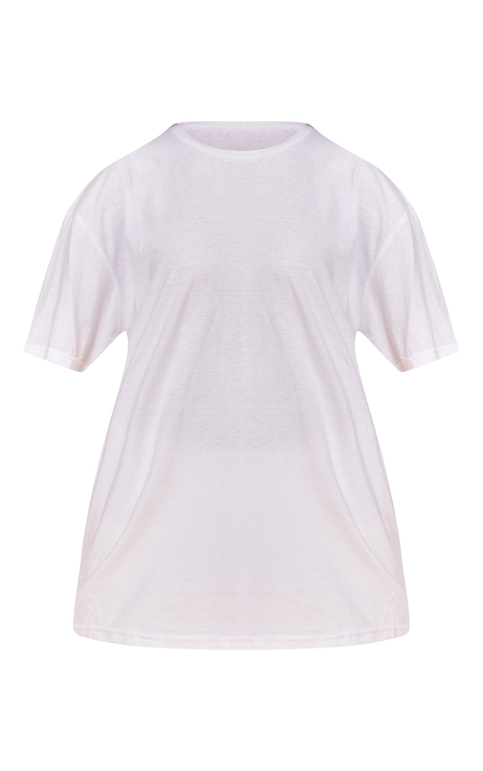 White Health Club Graphic Oversized T-shirt Product Image