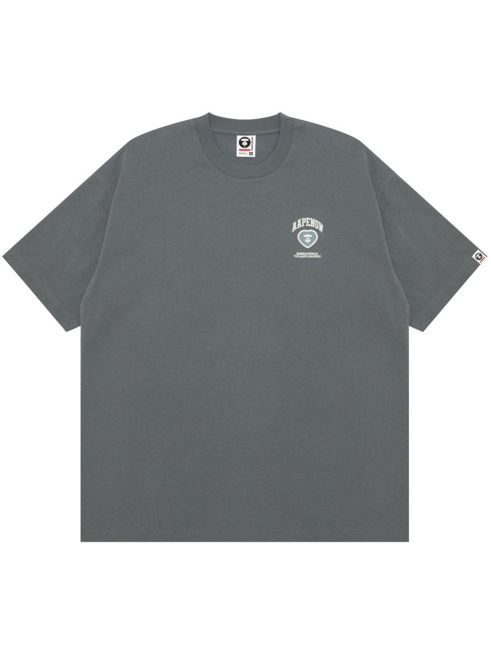 logo appliqué cotton t-shirt  Product Image