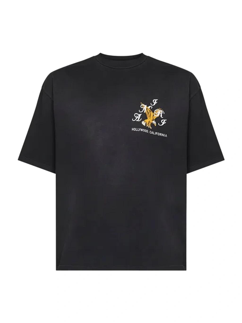 Black 'AMIRI' Eagle Oversized T-shirt Product Image