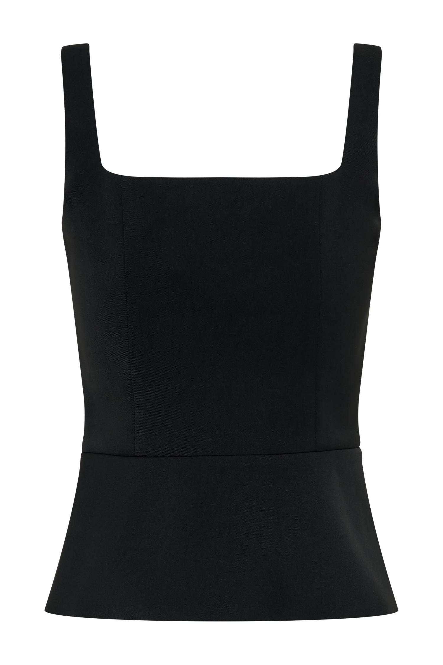 Sunny Suiting Peplum Top - Black Product Image