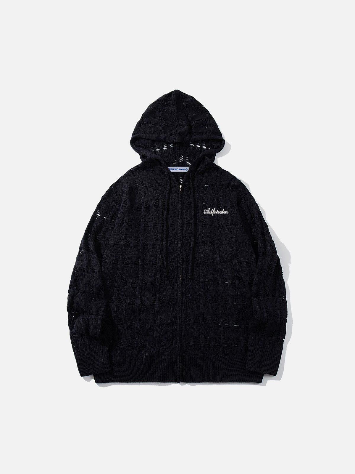 Aelfric Eden Open Knit Zip Up Hoodie Product Image