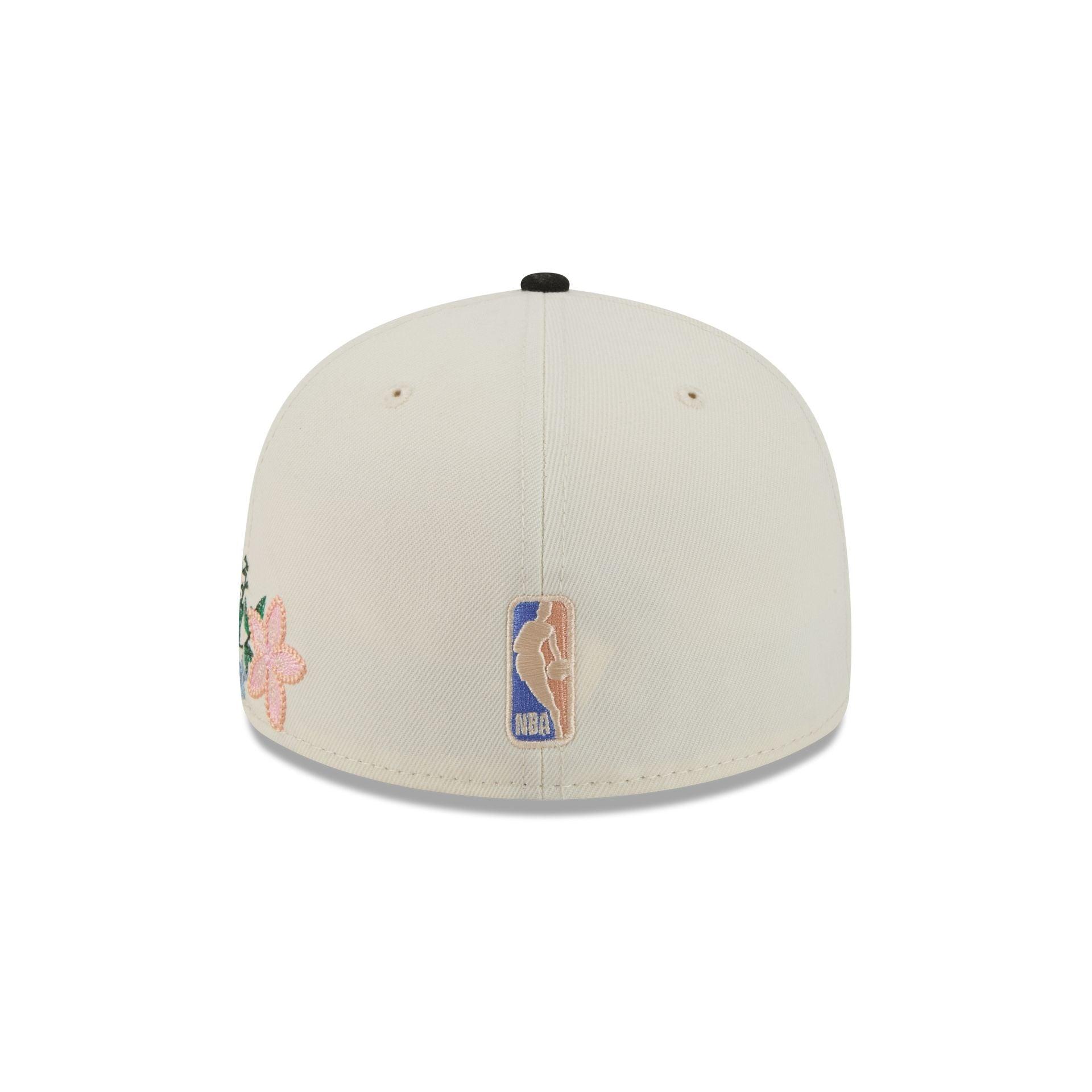 Brooklyn Nets Tonal Florals White 59FIFTY Fitted Hat Male Product Image