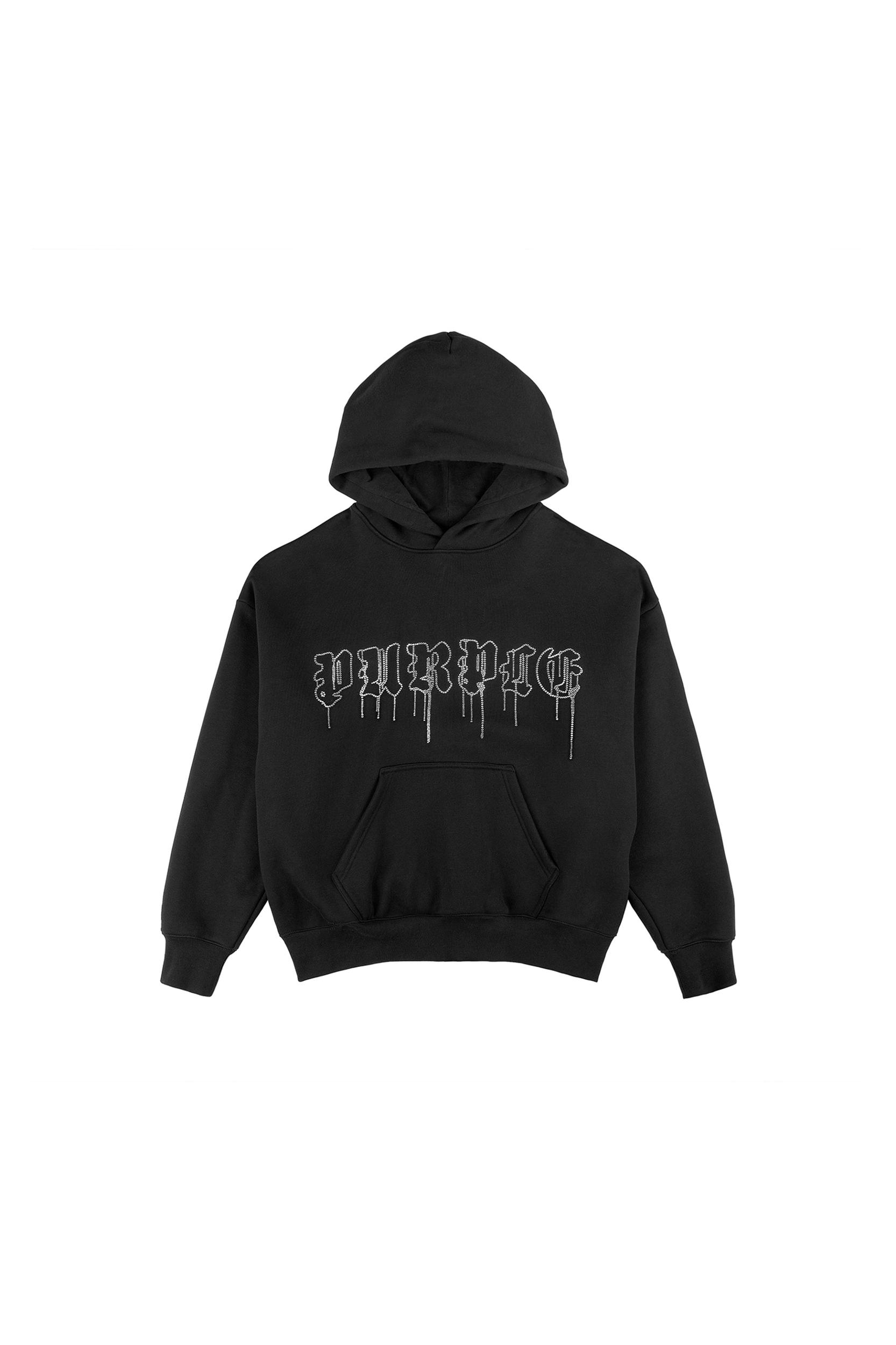 Crystal Gothic Drip Hoodie Male Product Image