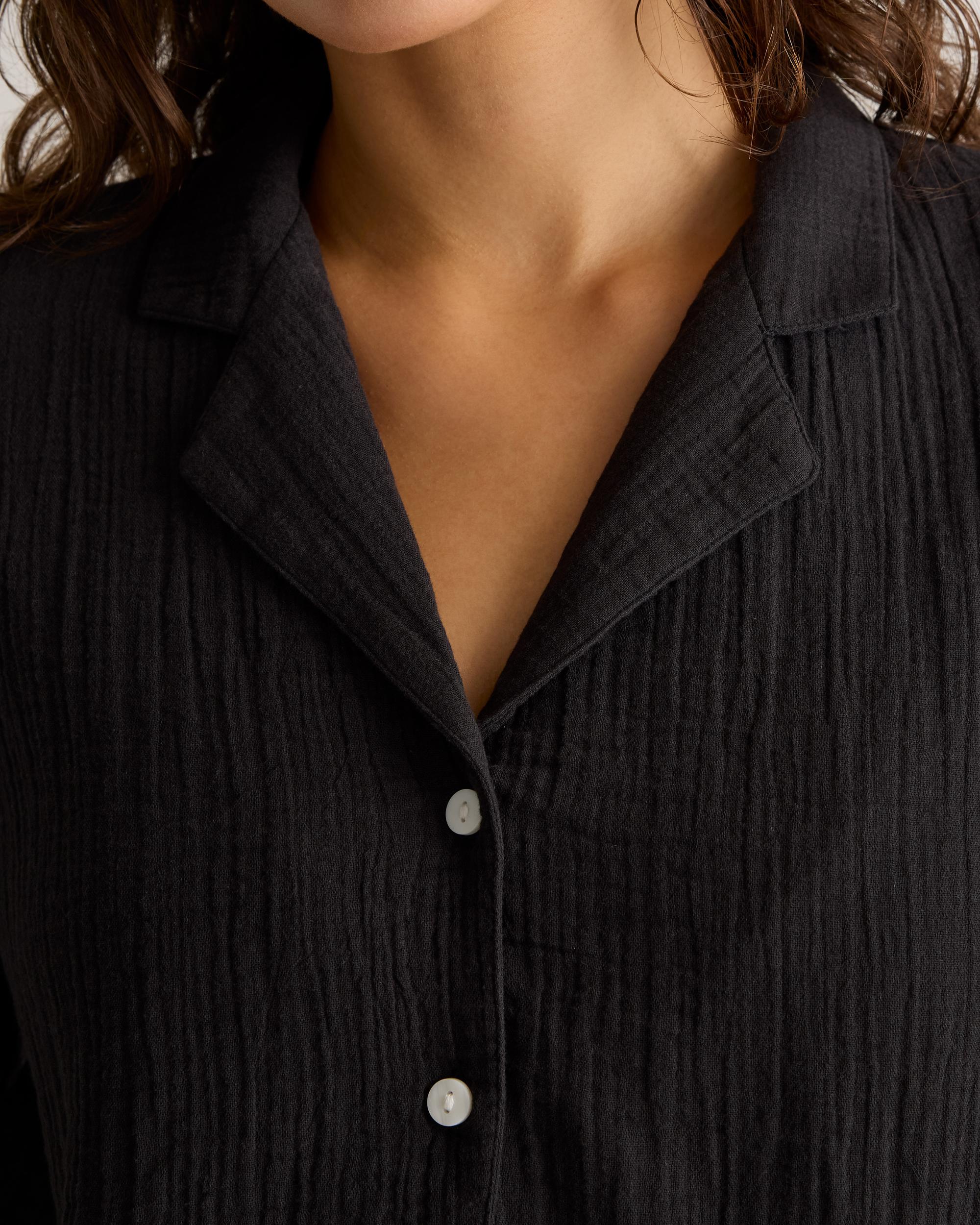 Quince | Women's Gauze Short Sleeve Shirt Organic Cotton Product Image