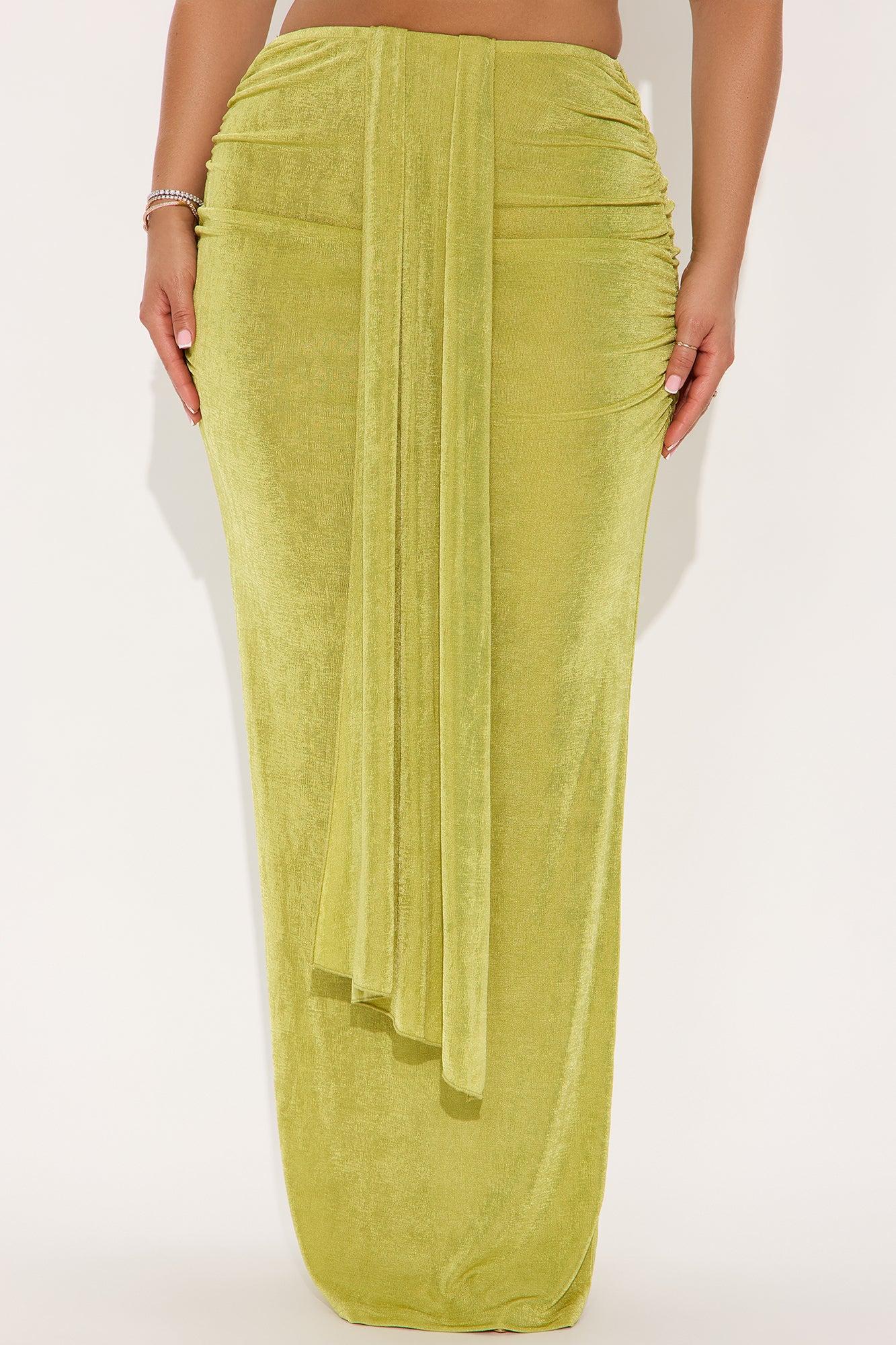 Let's Getaway Slinky Knit Maxi - Green Product Image