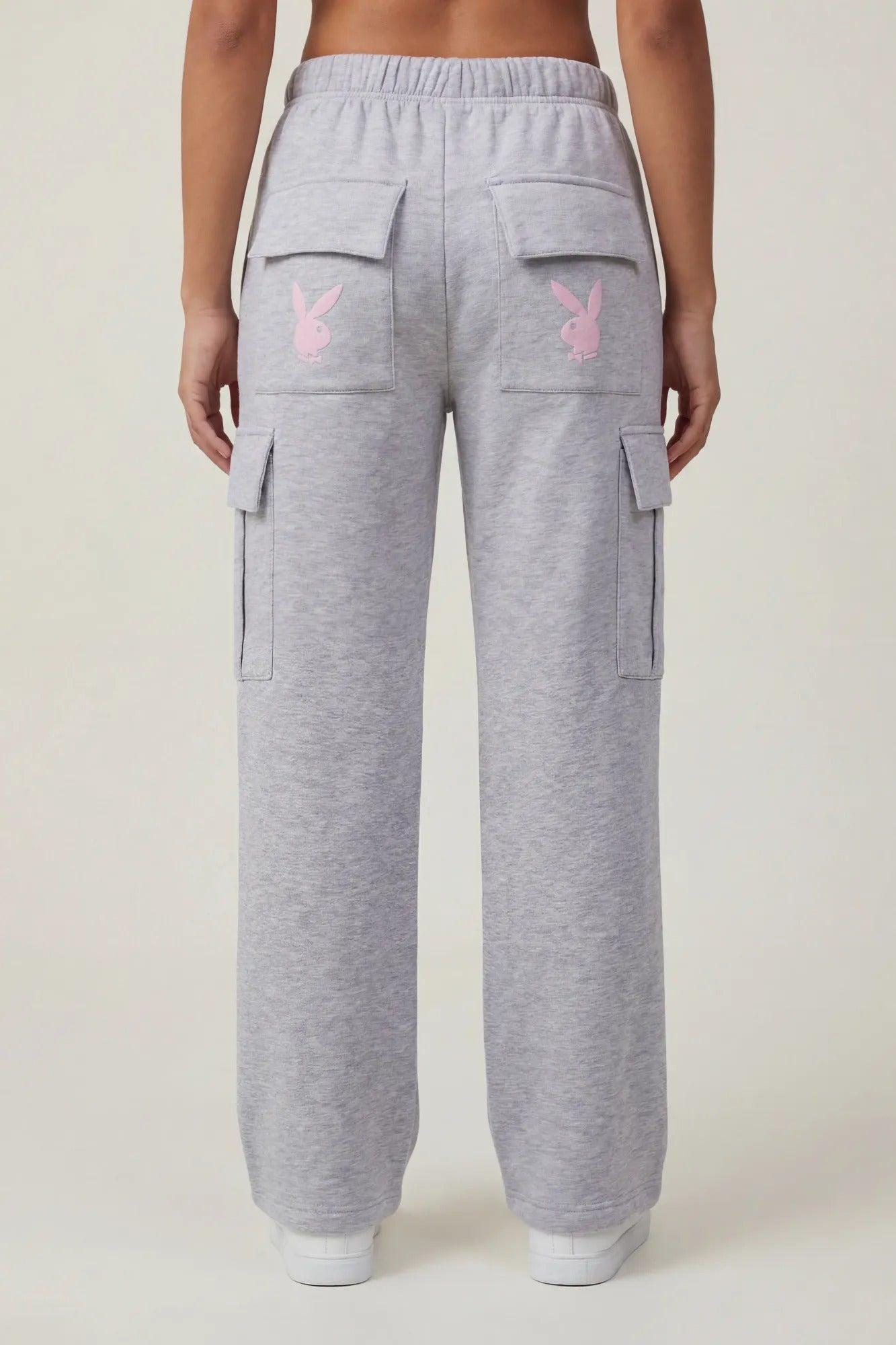 Playboy Fleece Wide Leg Cargo Sweatpant Female Product Image