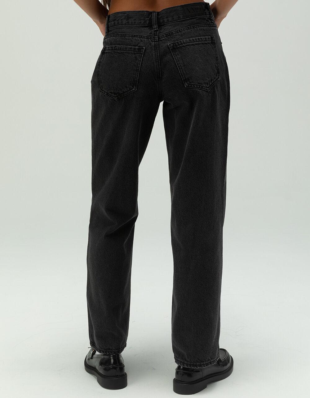 VERO MODA Flippa Low Rise Straight Womens Jeans - BLACK DENIM Product Image