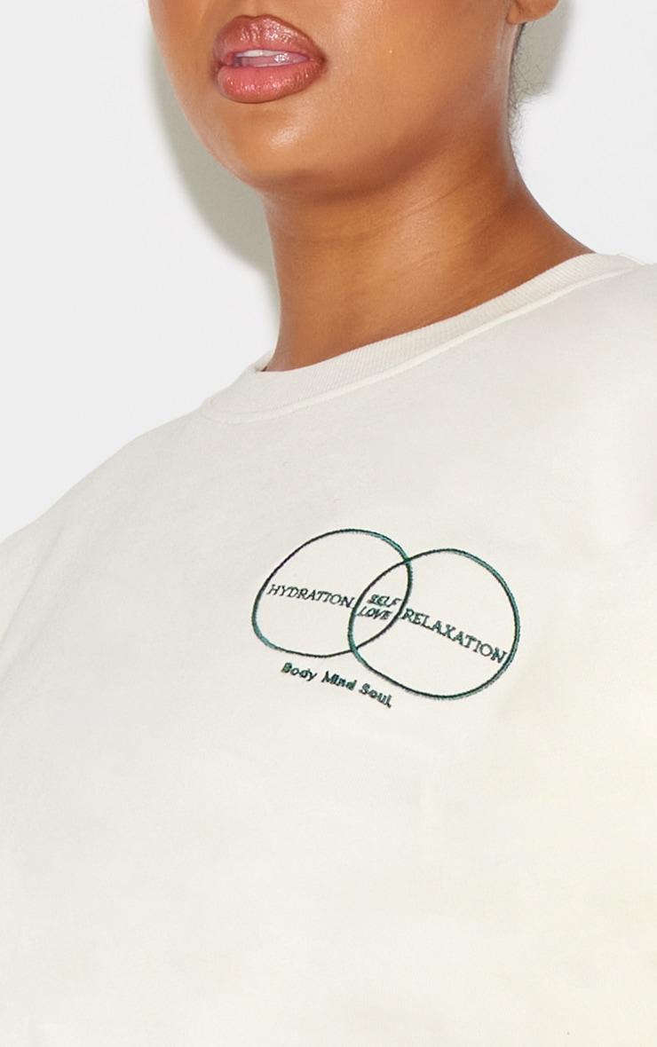  Cream Circle Wellness Premium Print Straight Leg Sweatpants Product Image