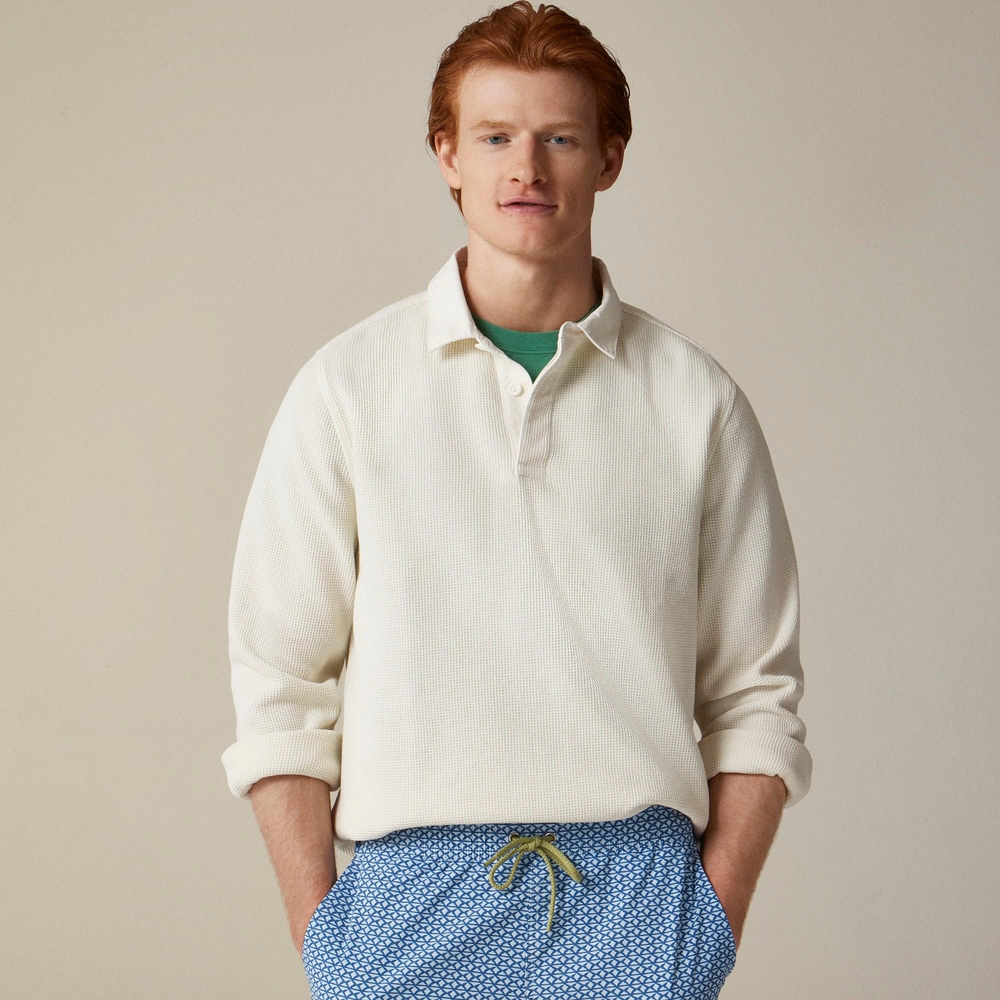 Waffle-knit rugby shirt Product Image