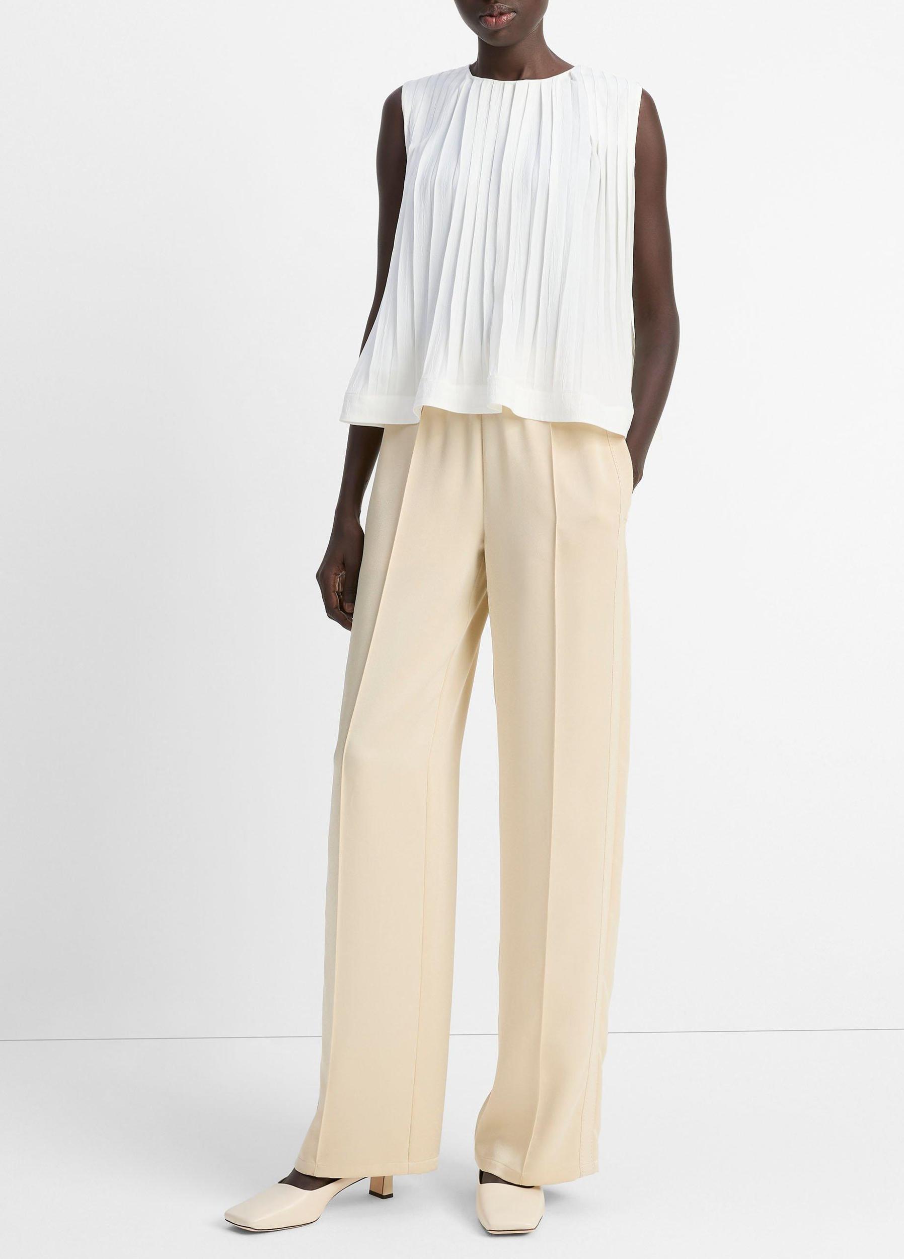 Side-Strap Crepe Pull-On Pant Product Image