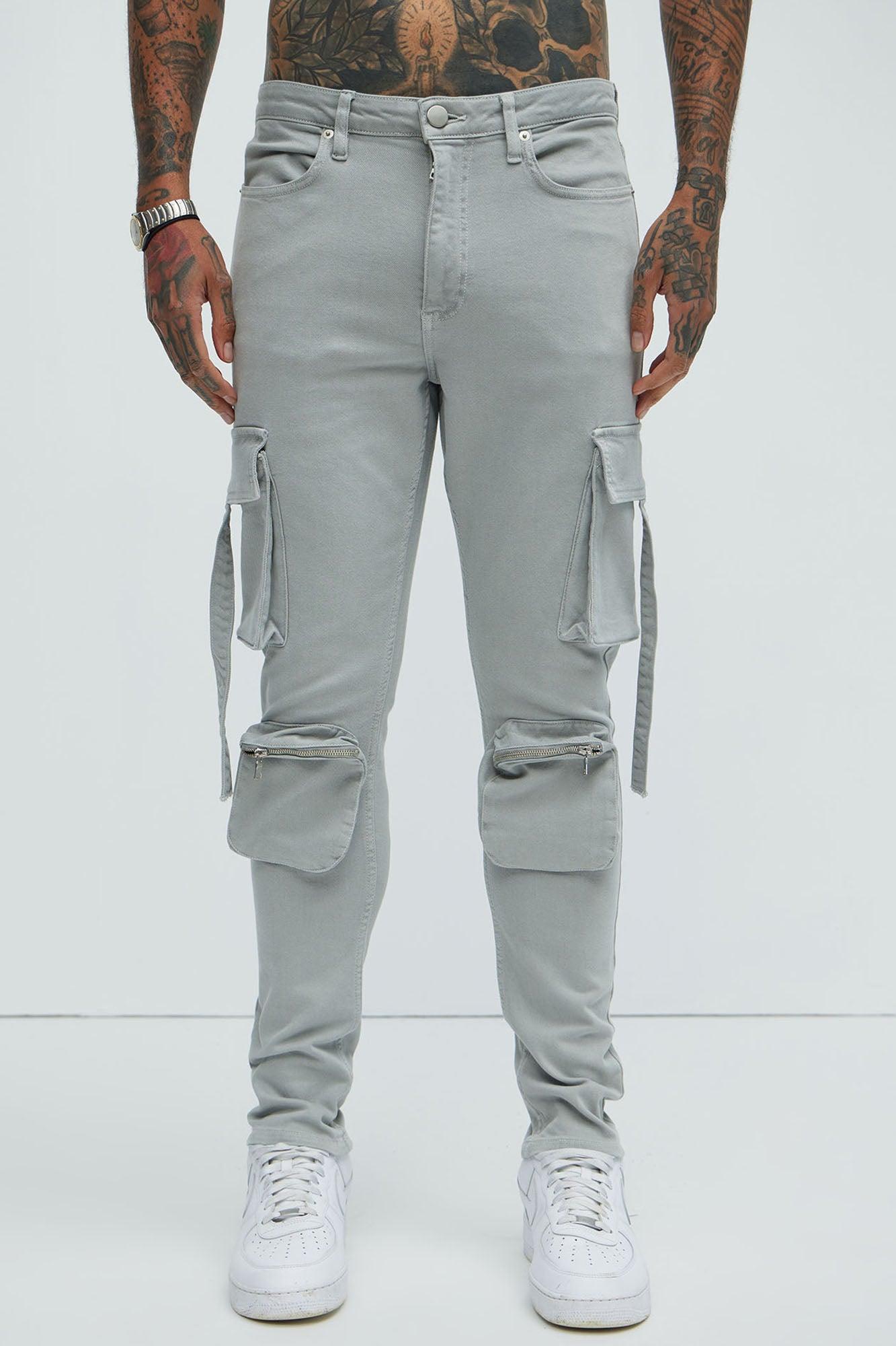 Bradford Skinny Cargo Pants - Grey Product Image