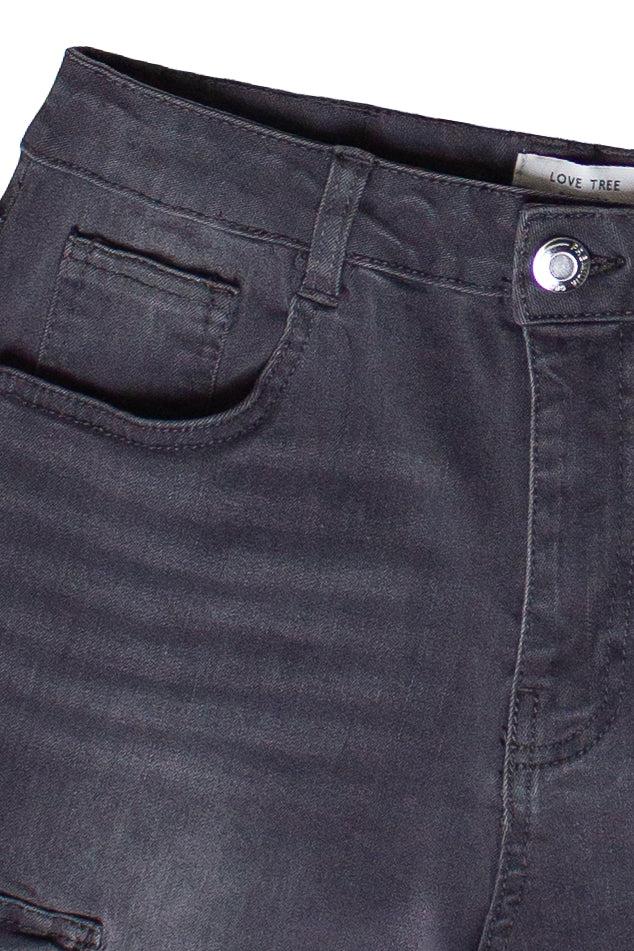 Stretch Denim Cargo Jorts Product Image