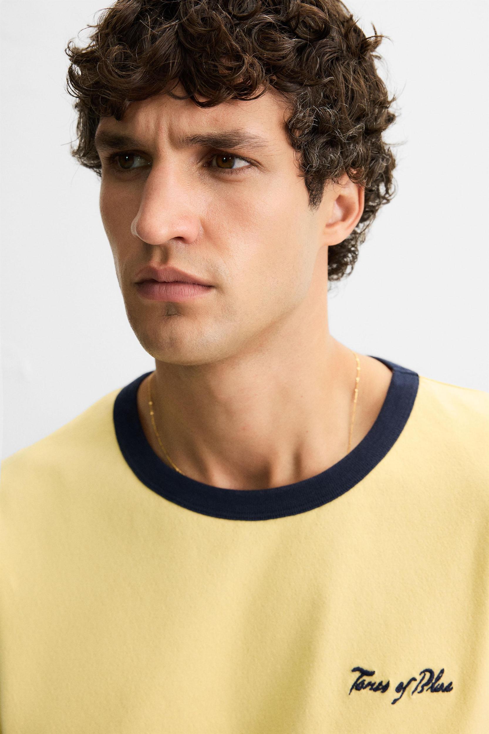 WASHED RIB EMBROIDERED T-SHIRT Product Image