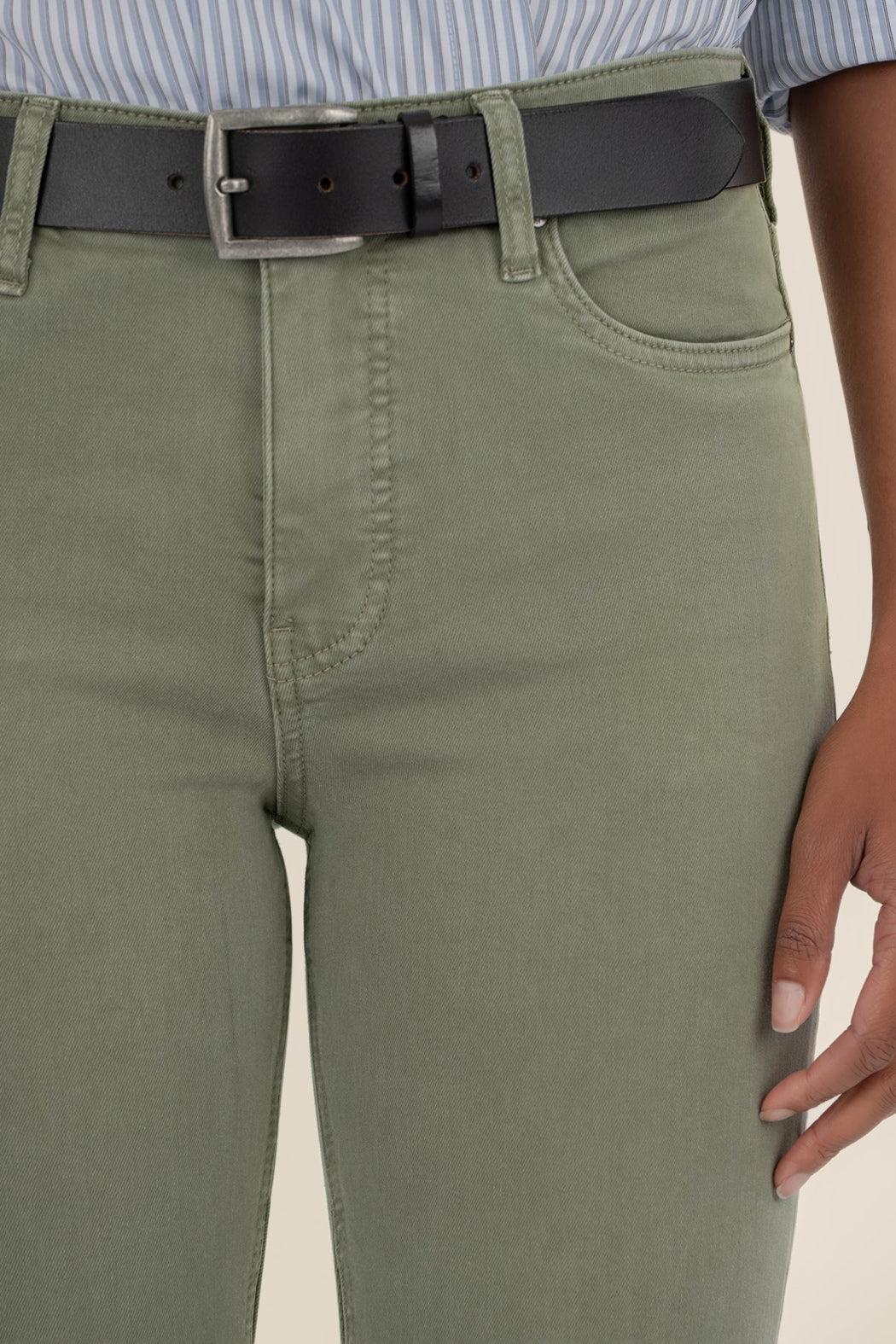 Kelsey High Rise Ankle Flare- Sage Green Product Image