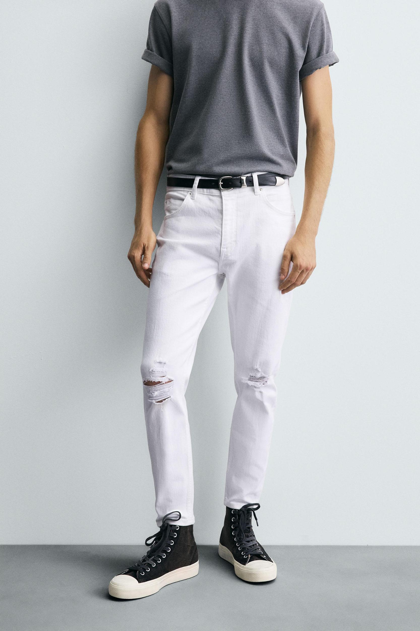 RIPPED SKINNY FIT JEANS Product Image