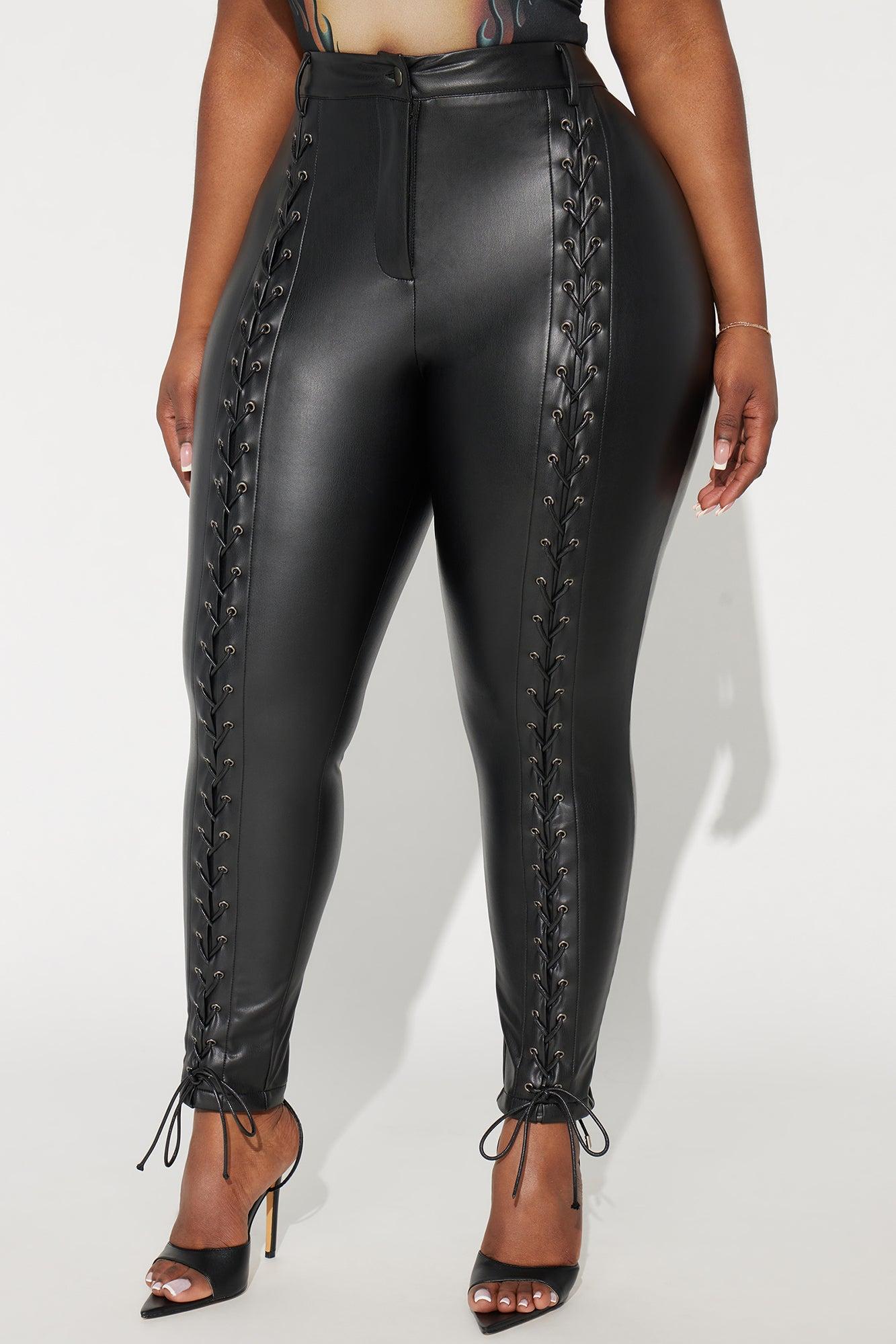 Seeking Pleasure Faux Leather Skinny Pant - Black Product Image
