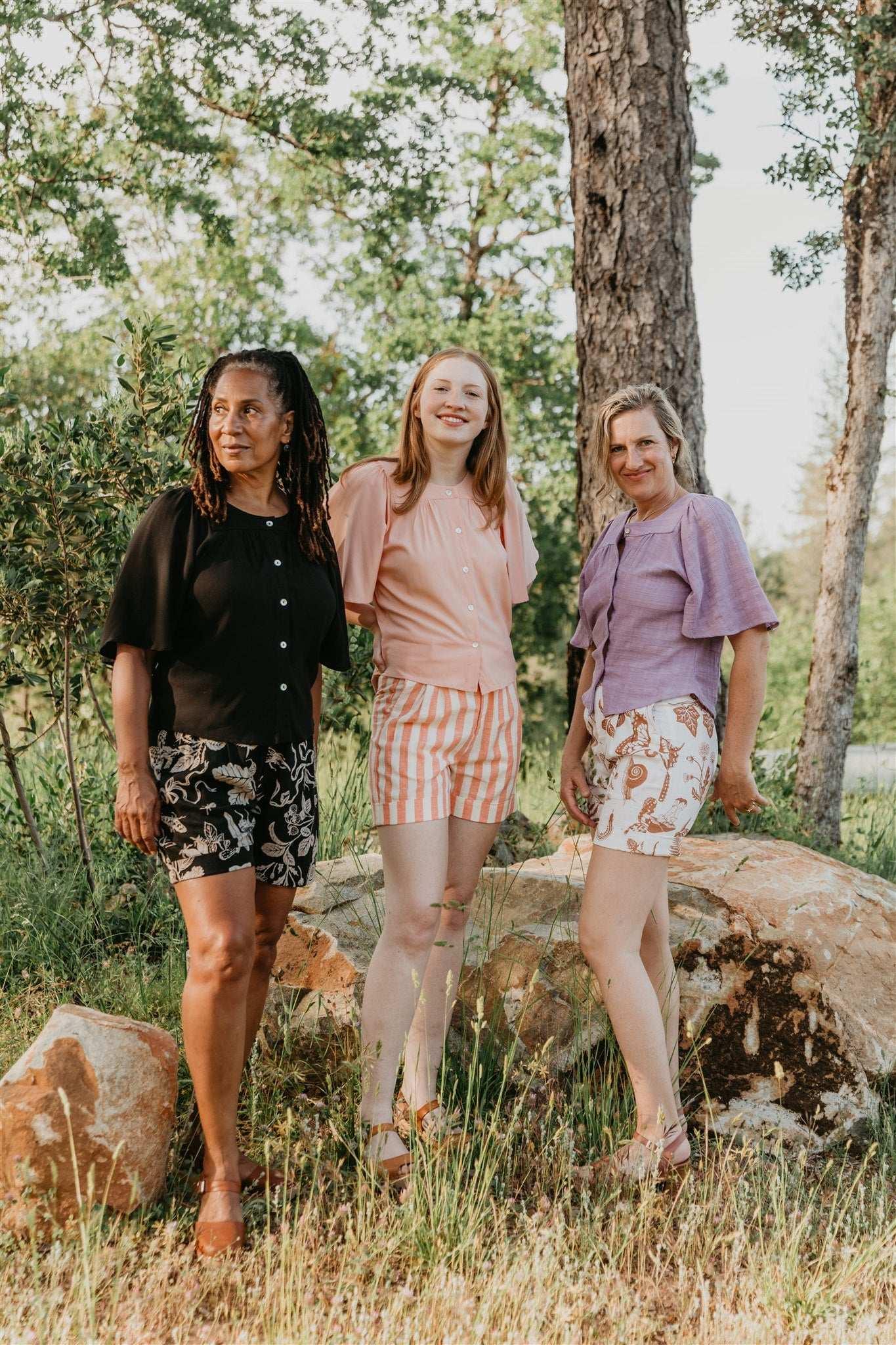 Flutter Top in Pink Blush Challis Product Image