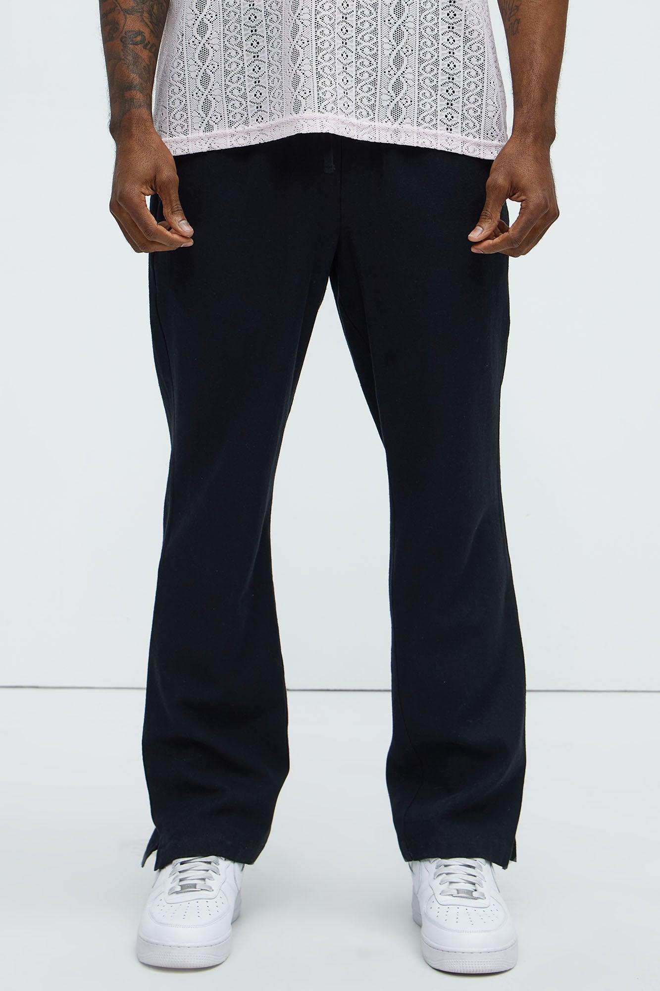 Bahamas Linen Slim Pull On Pants - Black Product Image