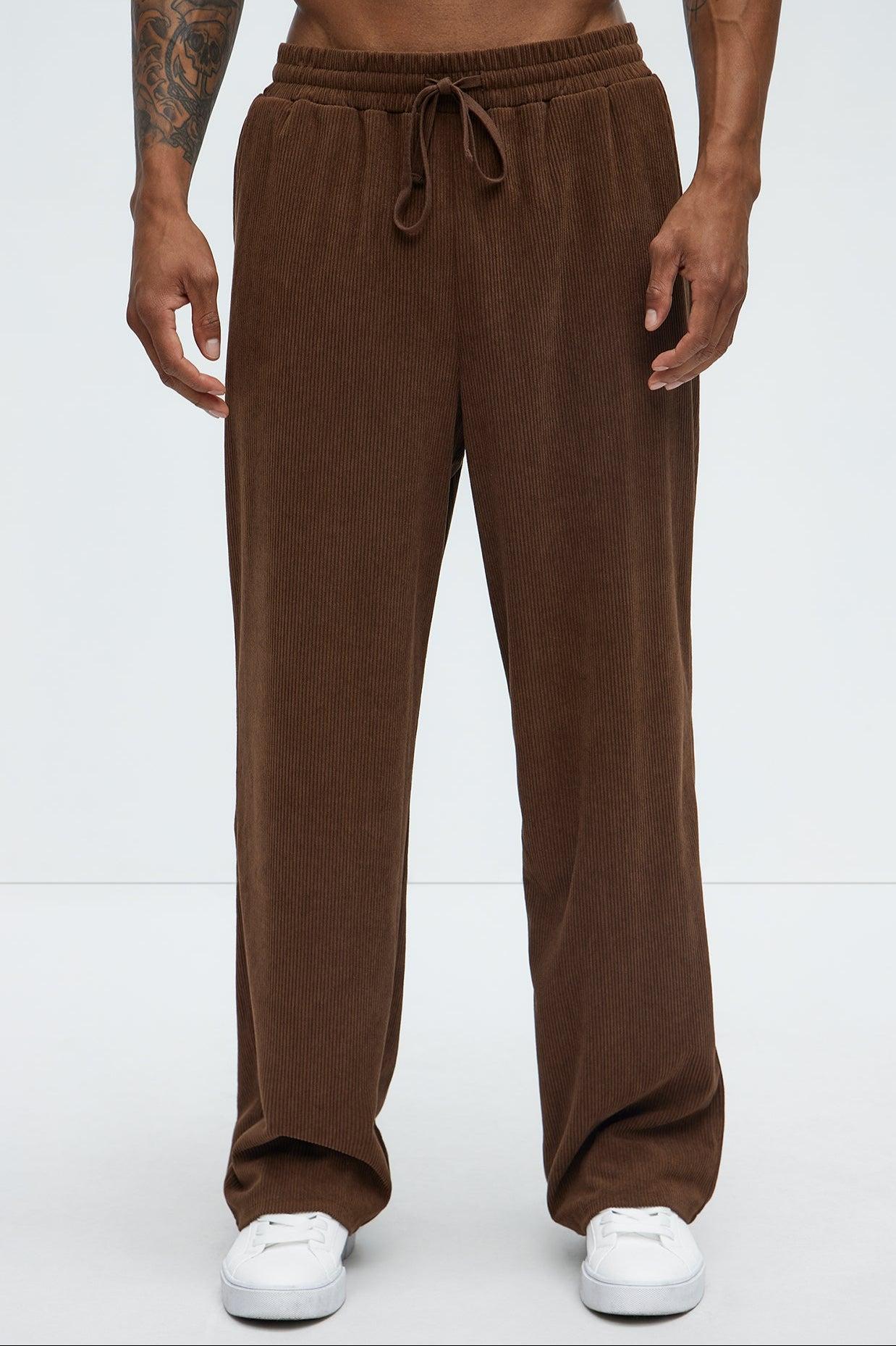 Beau Baggy Corduroy Pants - Brown Product Image